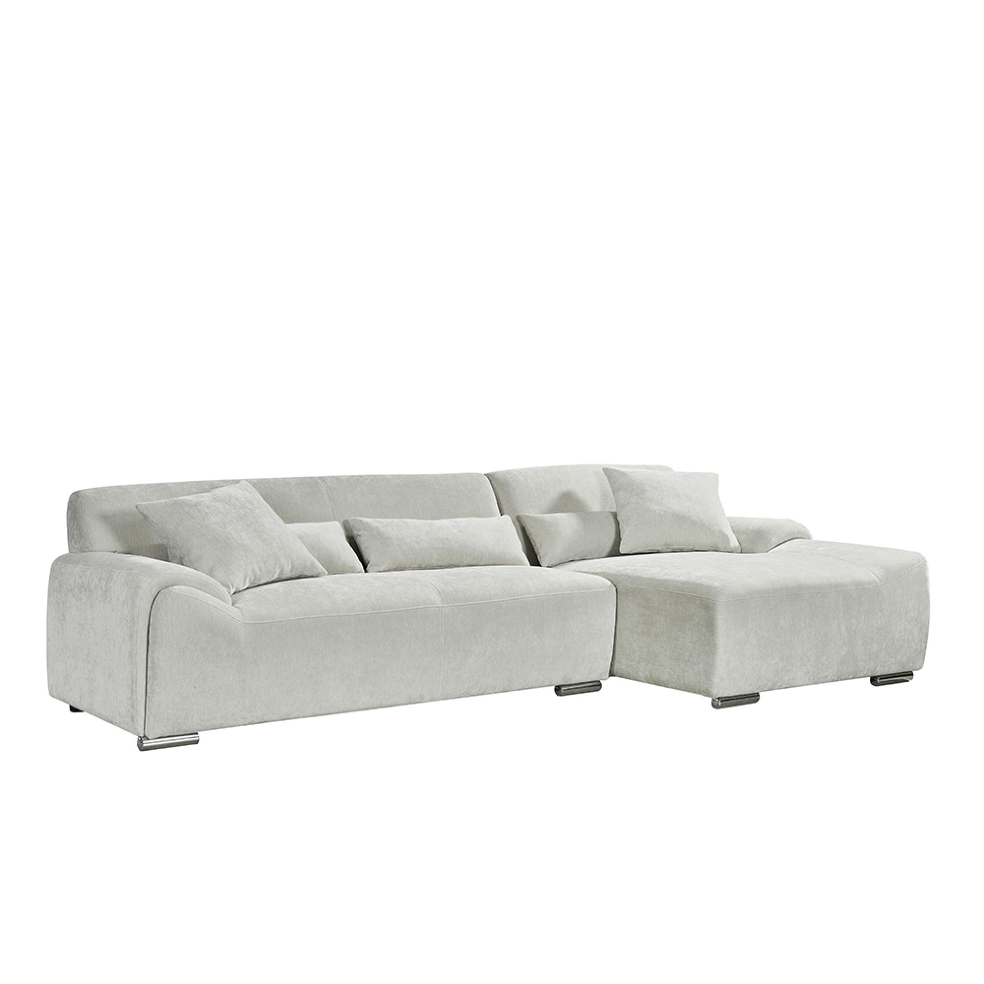 Modena Corner Sofa - Beige Fabric - RHF