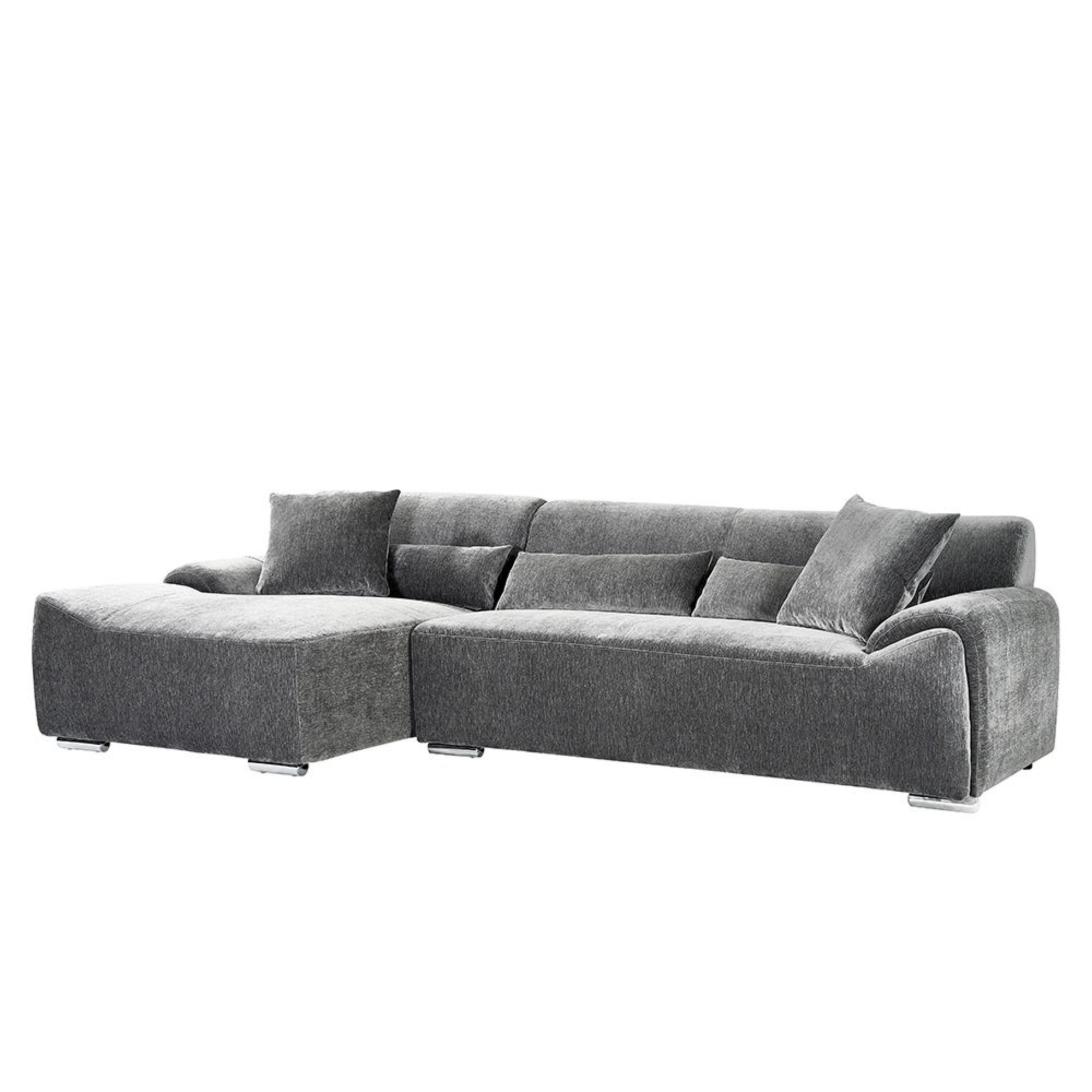 Modena Corner Sofa - Charcoal Fabric - LHF