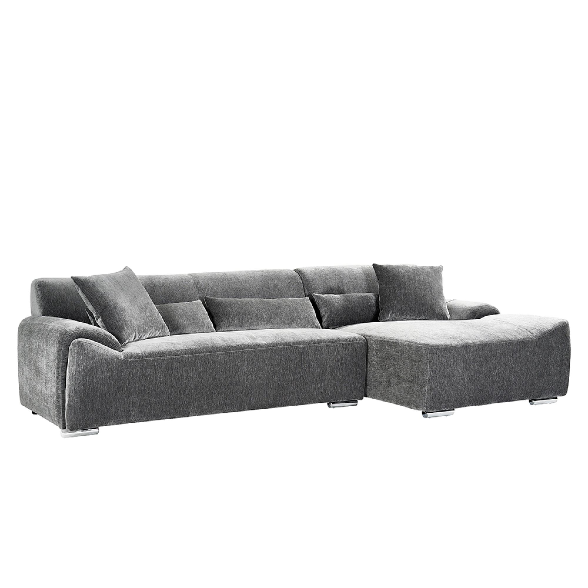 Modena Corner Sofa - Charcoal Fabric - RHF