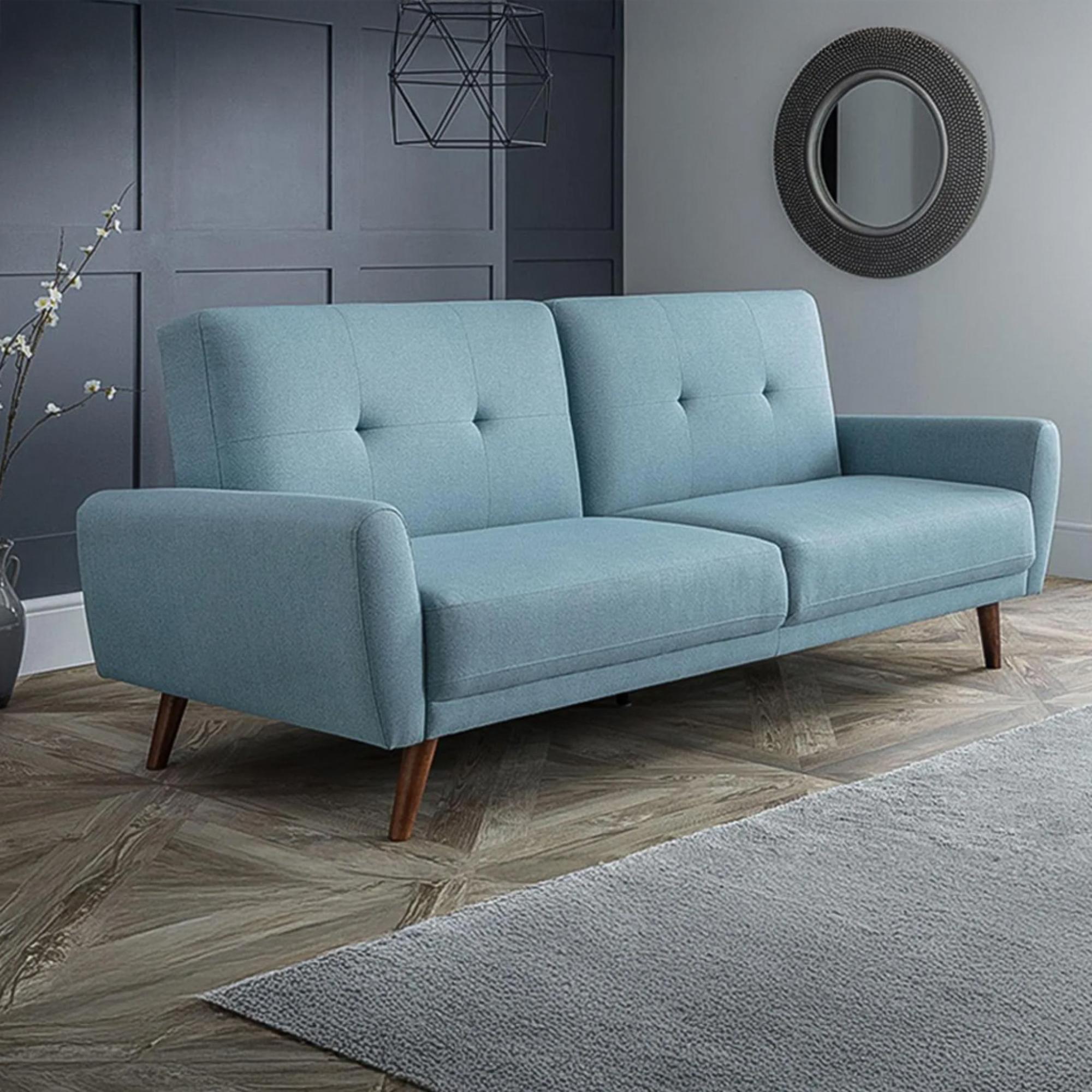 Monza Blue Fabric Sofabed