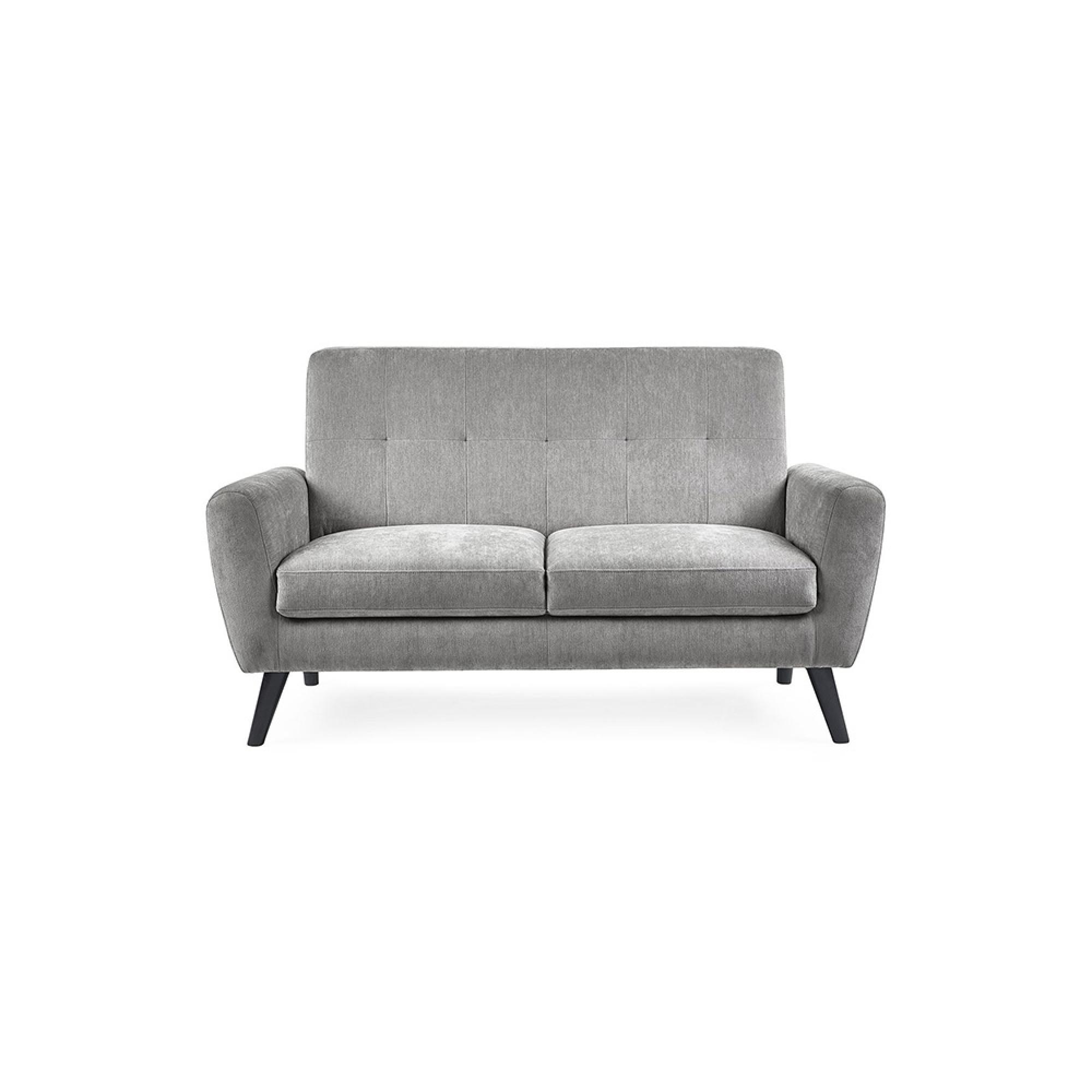 Monza Grey Mobus Fabric Sofa - 2 Seater