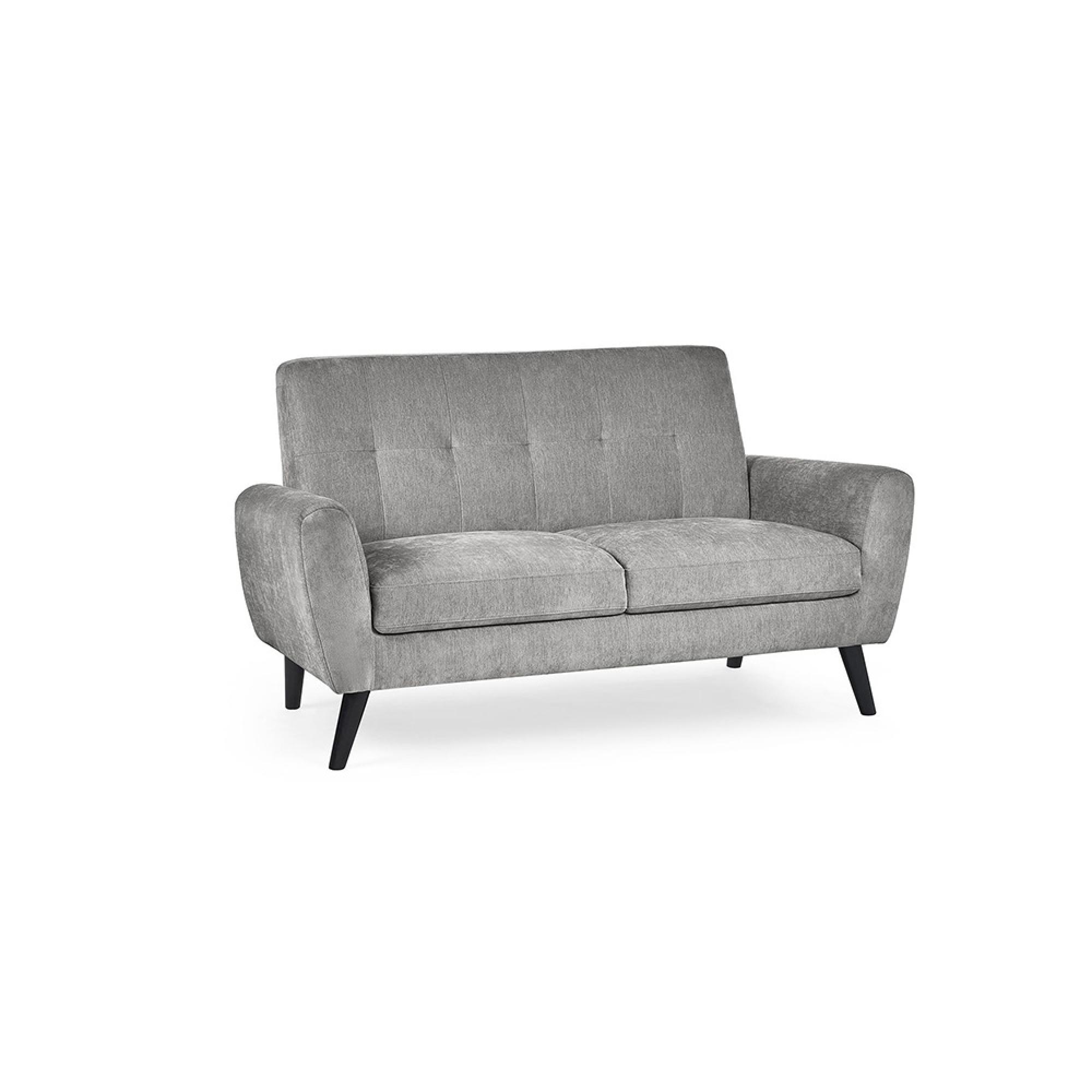 Monza Grey Mobus Fabric Sofa - 2 Seater
