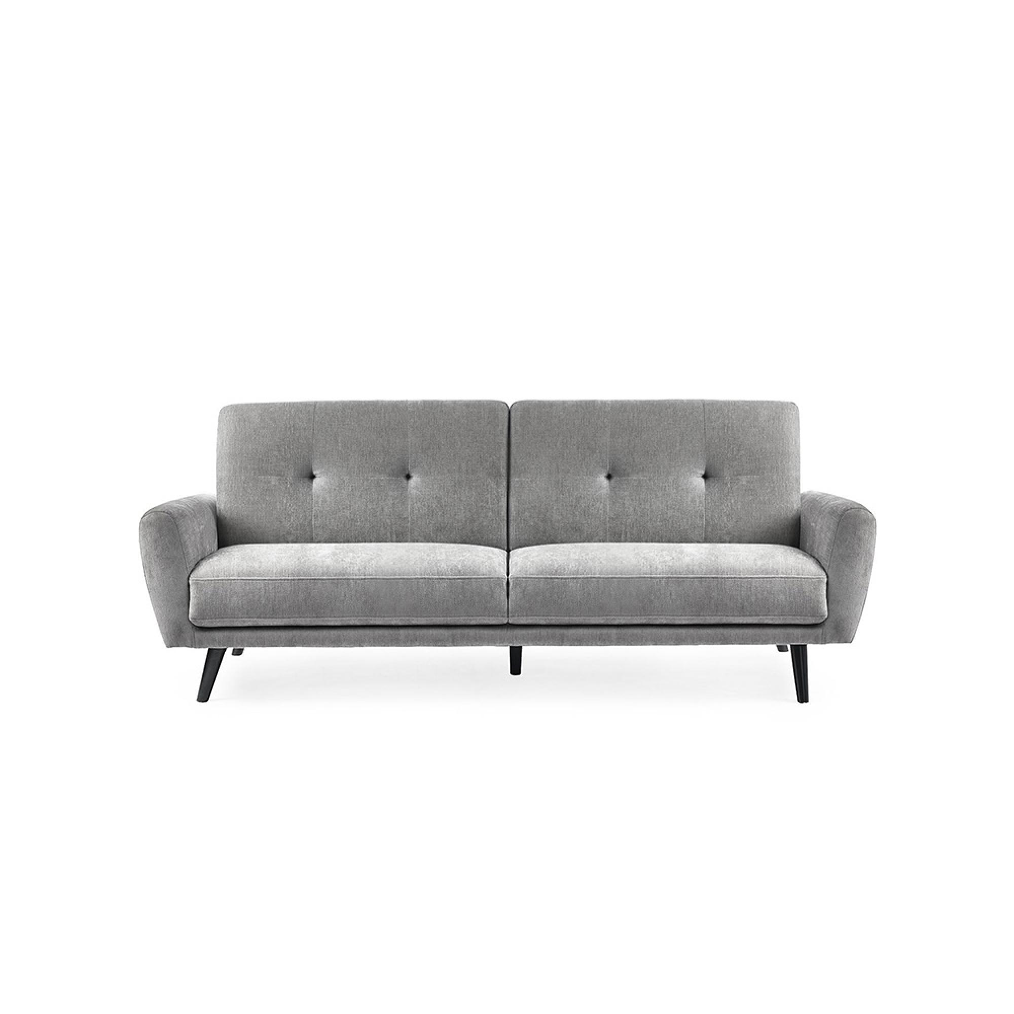 Monza Grey Mobus Fabric Sofabed - 3 Seater - Click-Clack