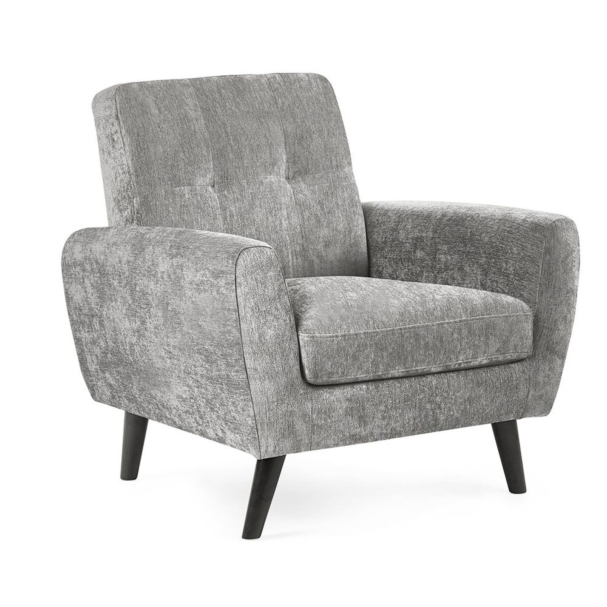 Monza Grey Mobus Fabric Armchair