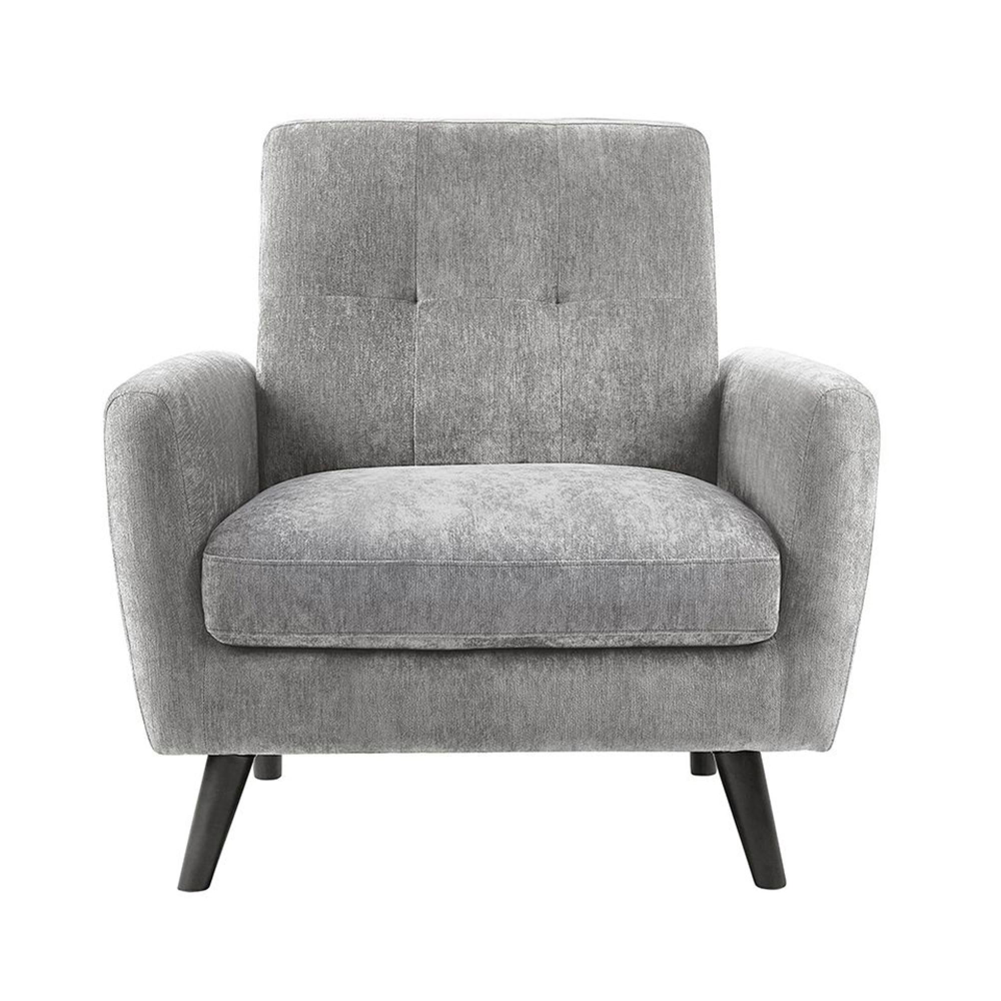 Monza Grey Mobus Fabric Armchair