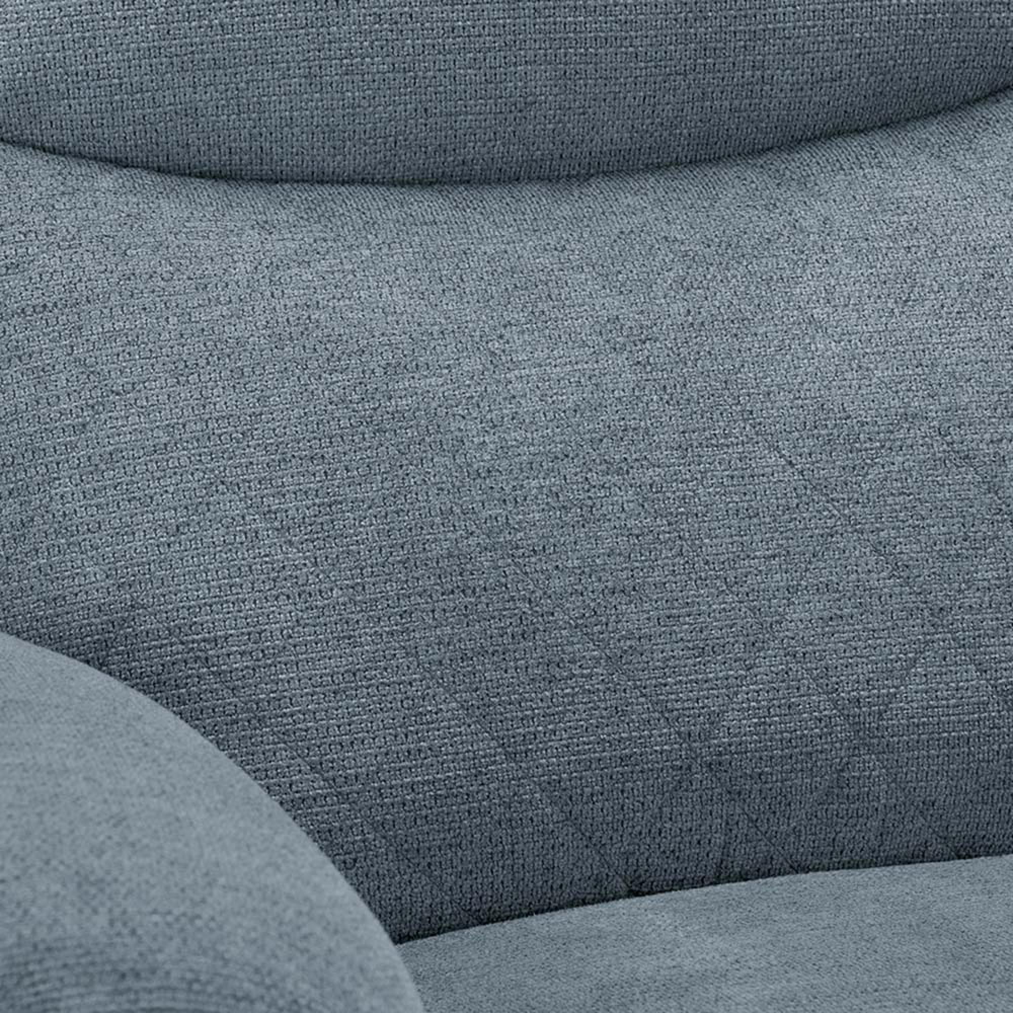 Myra Manual Recliner Sofa - Grey Fabric - 3 Seater