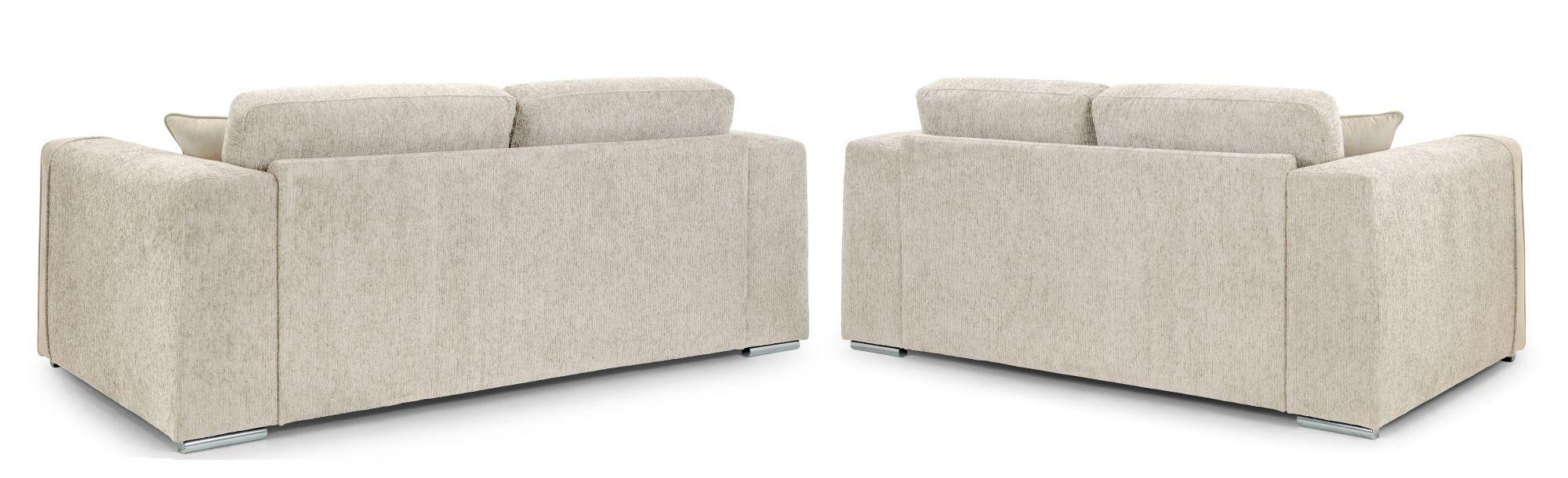 Naples Sofa Set - Beige Fabric - 3+2 Seater