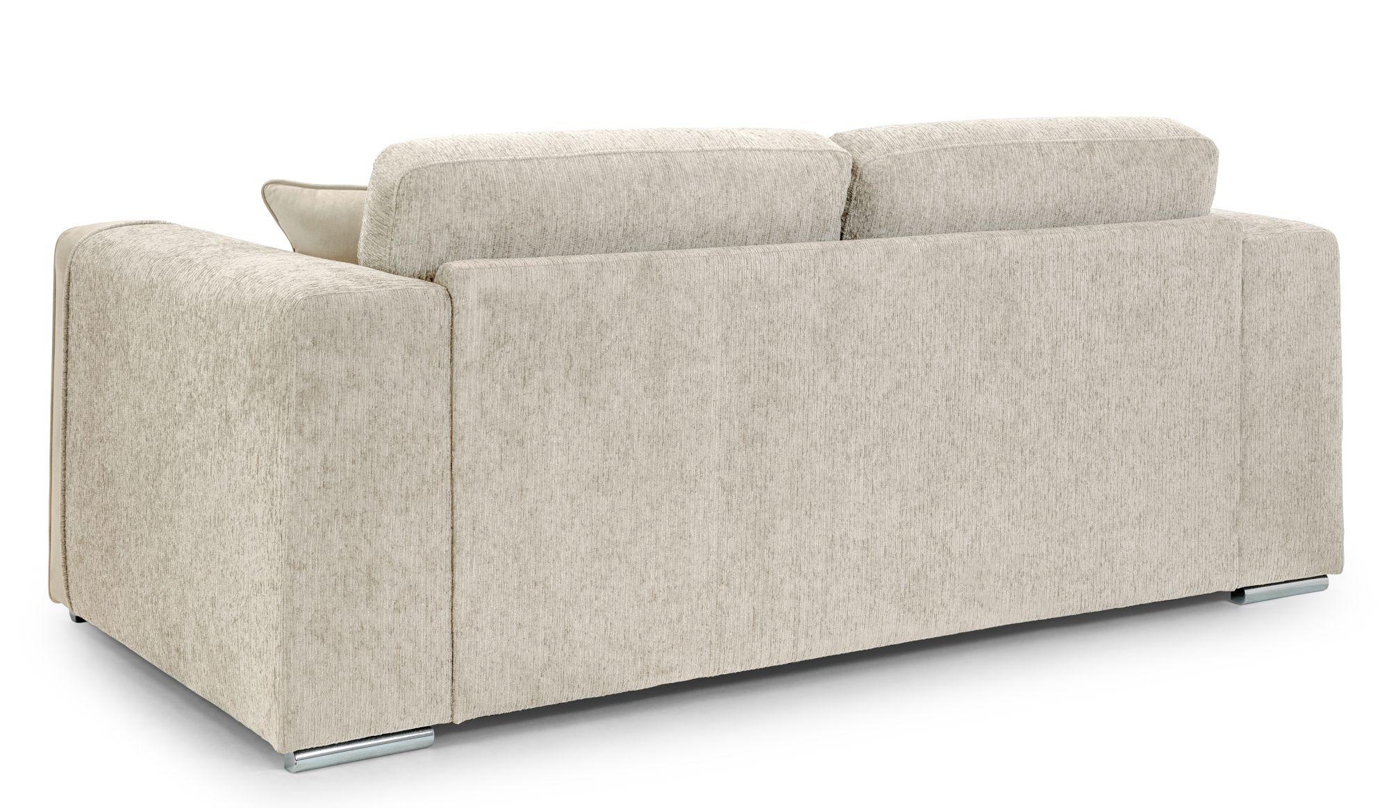Naples Sofa - Beige Fabric - 3 Seater