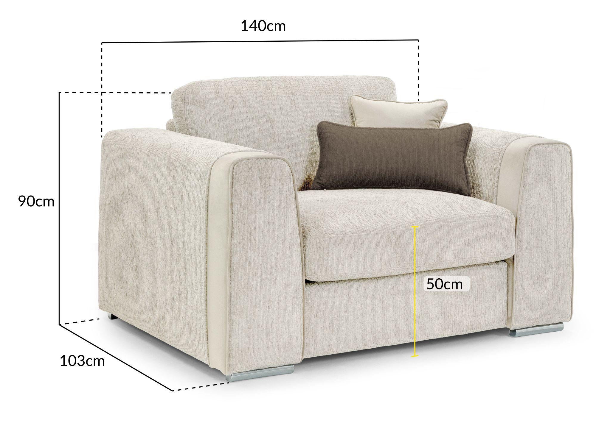 Naples Armchair - Beige Fabric