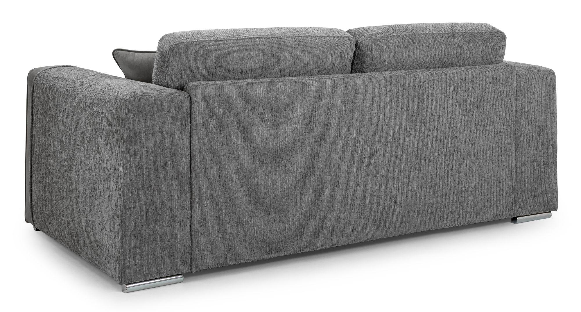 Naples Sofa - Grey Fabric - 3 Seater
