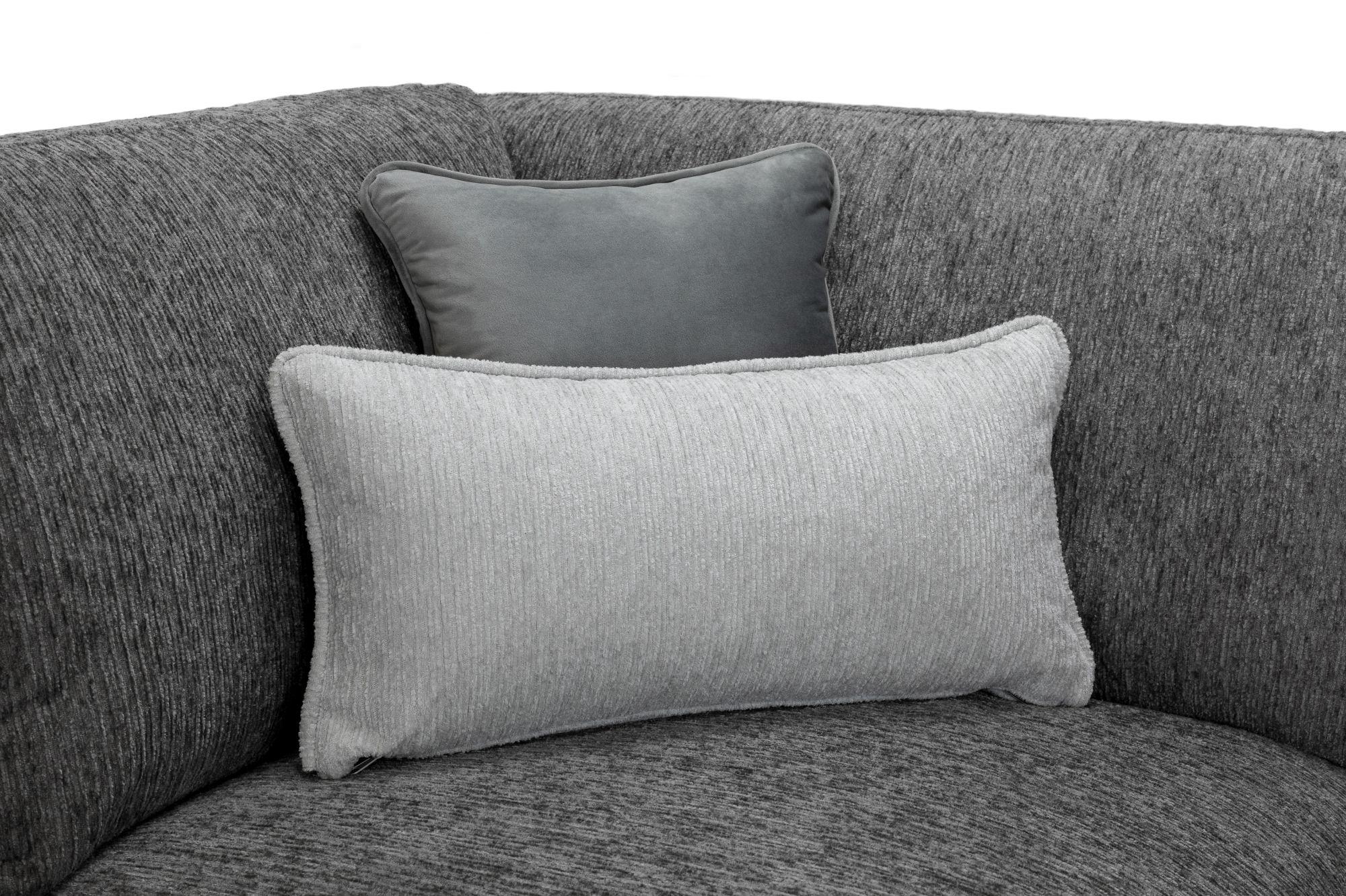 Naples Sofa - Grey Fabric - 3 Seater