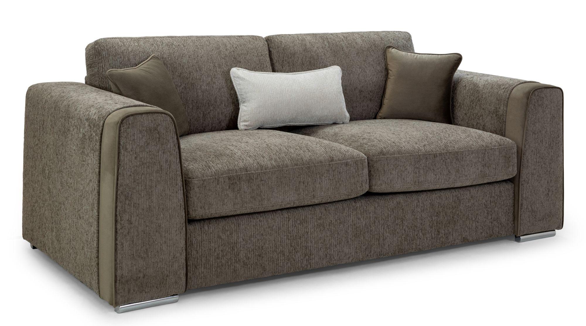 Naples Sofa - Mocha Fabric - 3 Seater