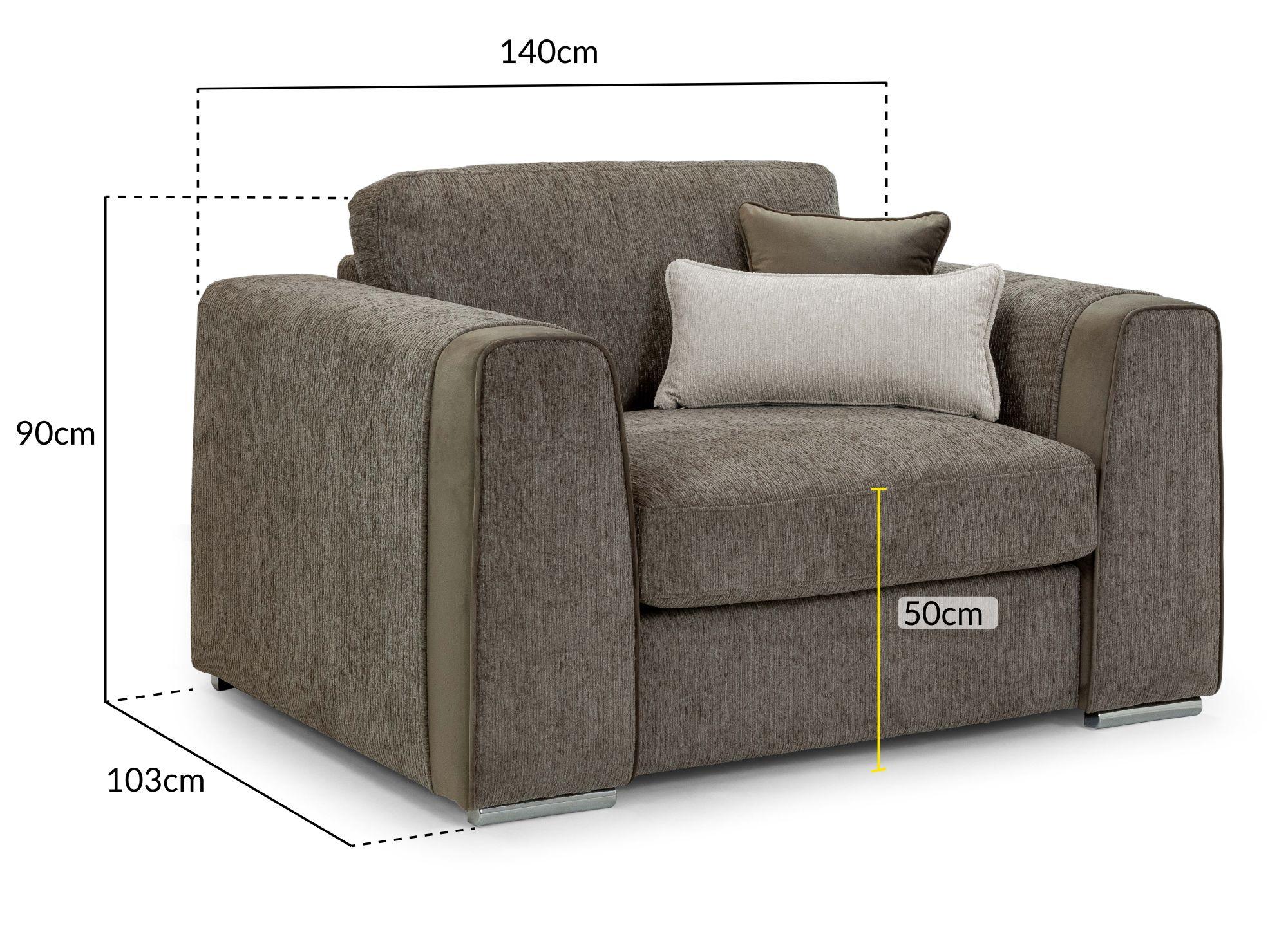 Naples Armchair - Mocha Fabric