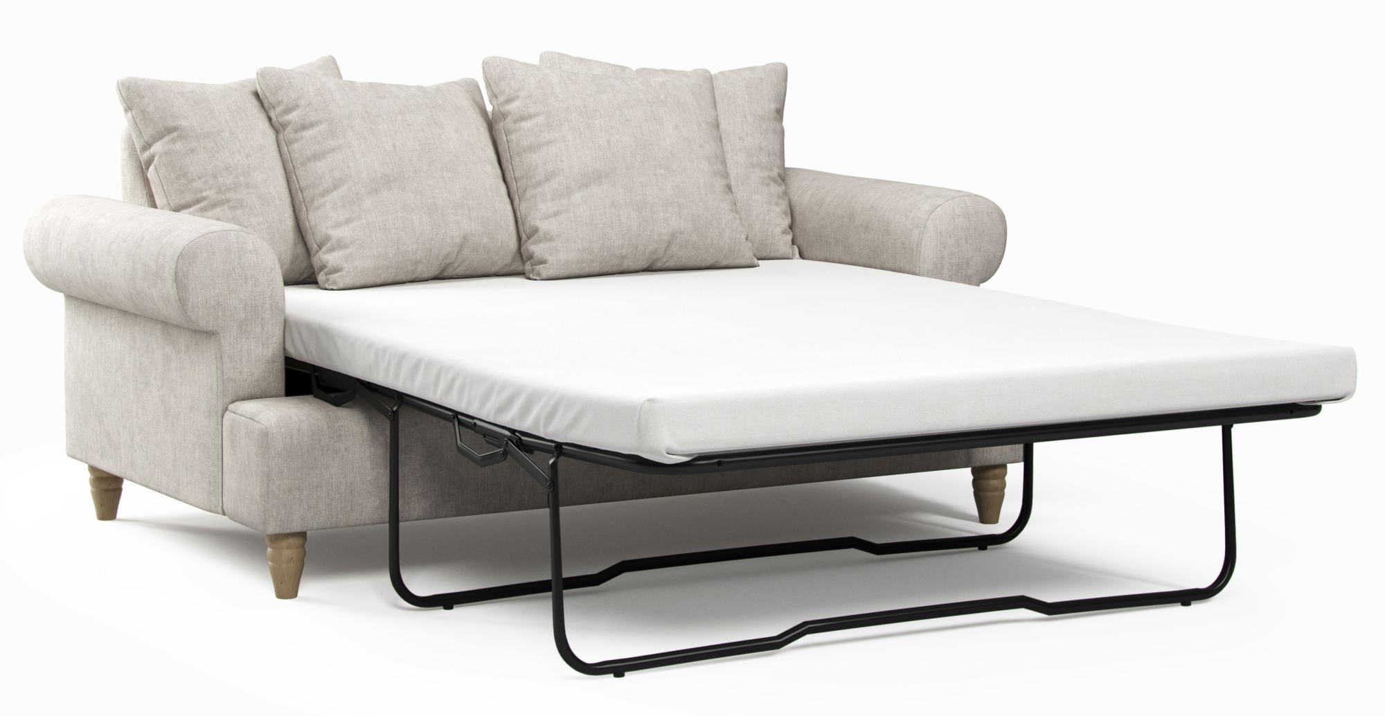 Narva Clay Fabric 2 Seater Pull Out Sofa Bed