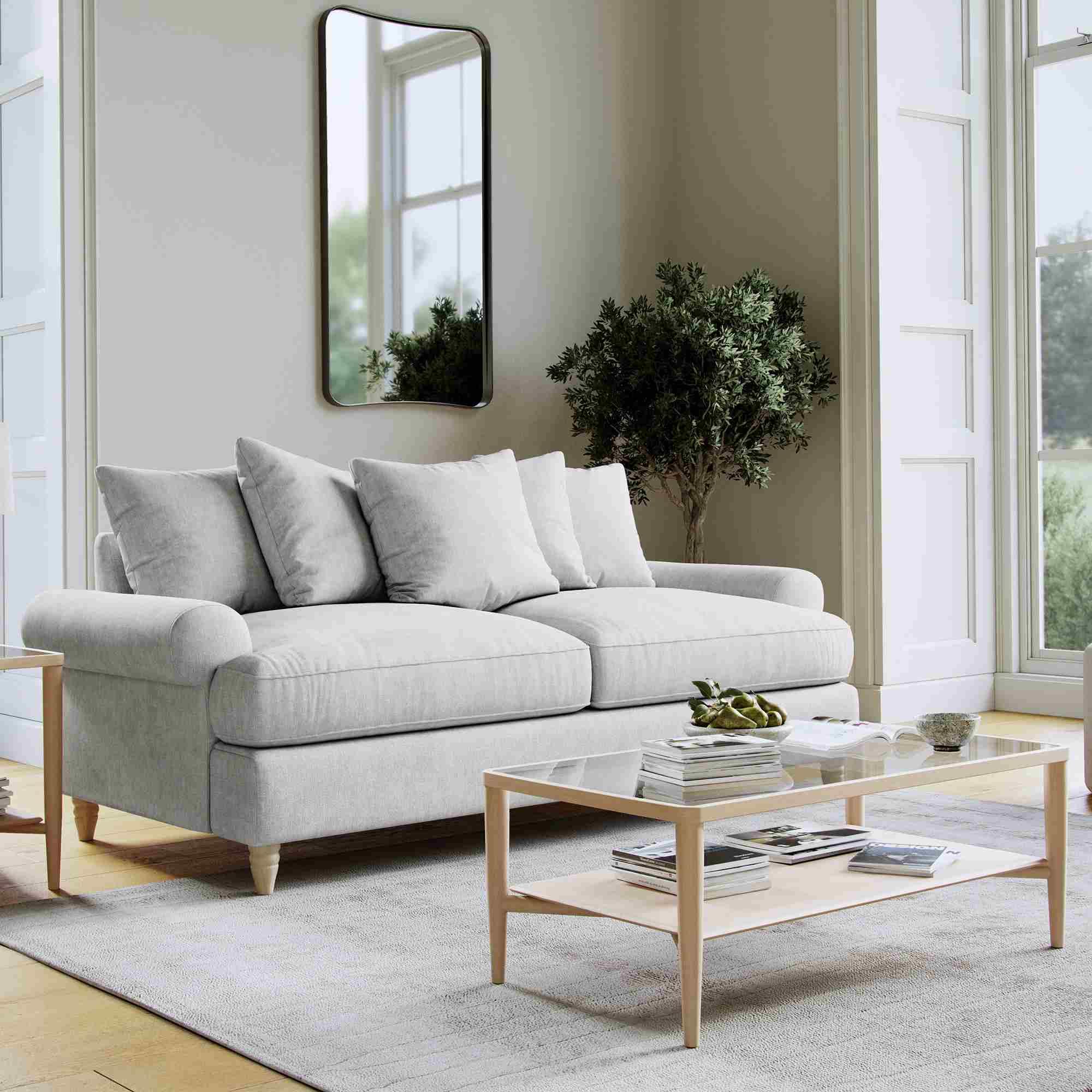 Narva Dove Grey Fabric 2.5 Seater Sofa