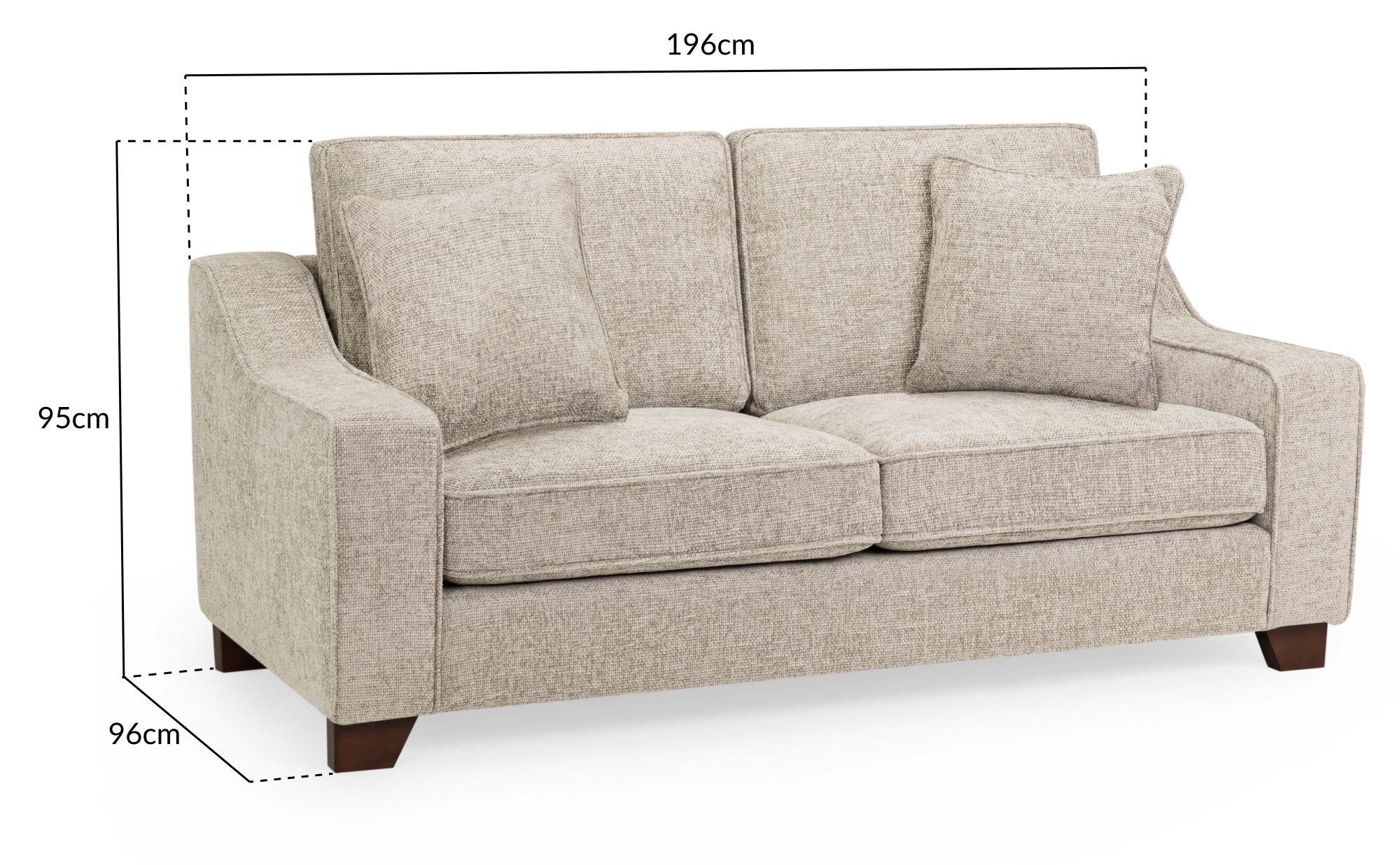 Nebraska Sofa - Beige Fabric - 3 Seater