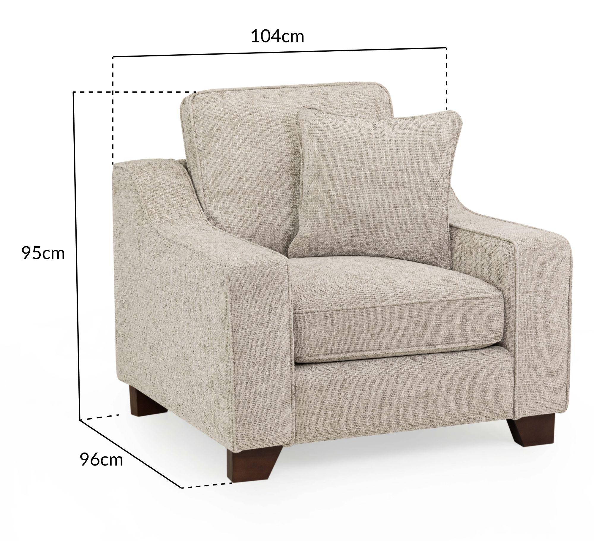 Nebraska Armchair - Beige Fabric