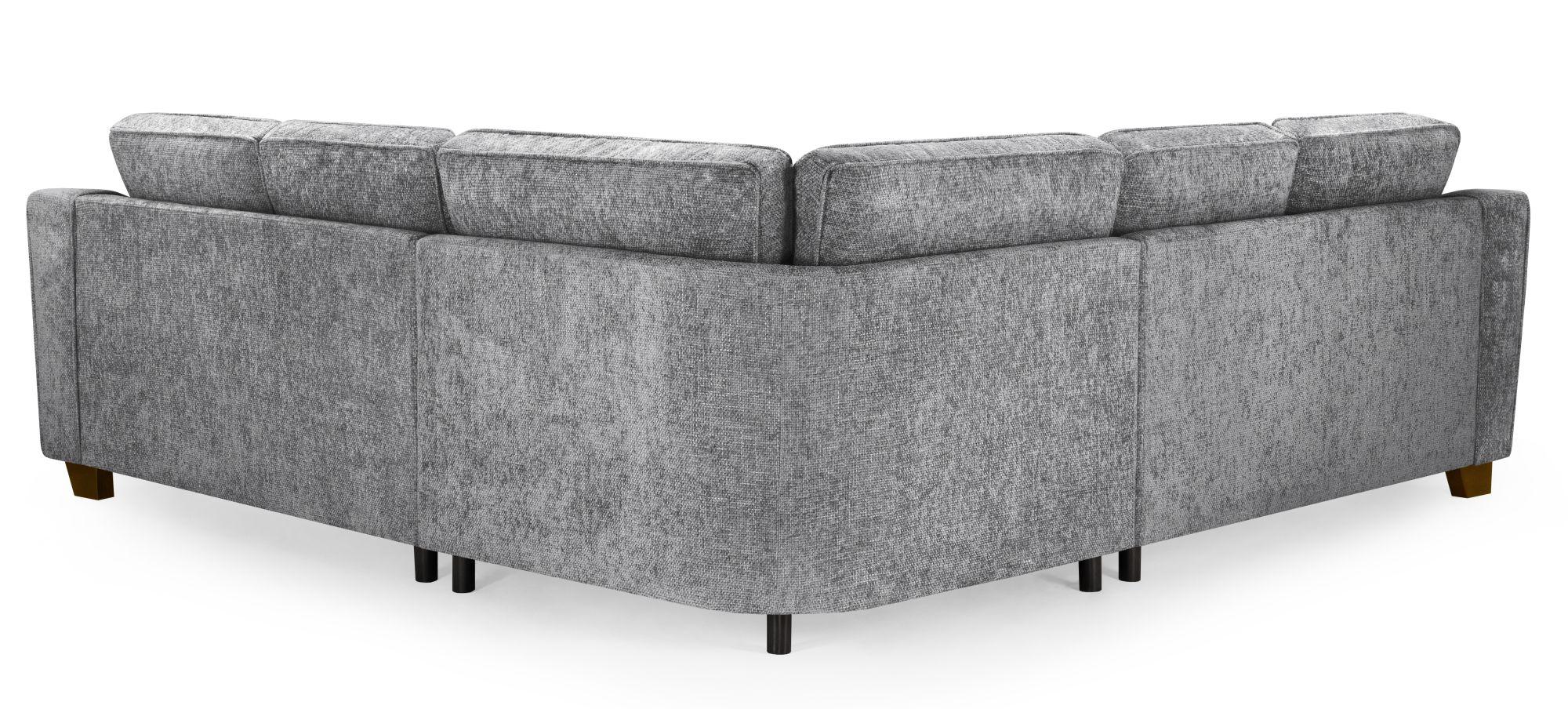 Nebraska Corner Sofa Suite - Slate Grey Fabric - Large
