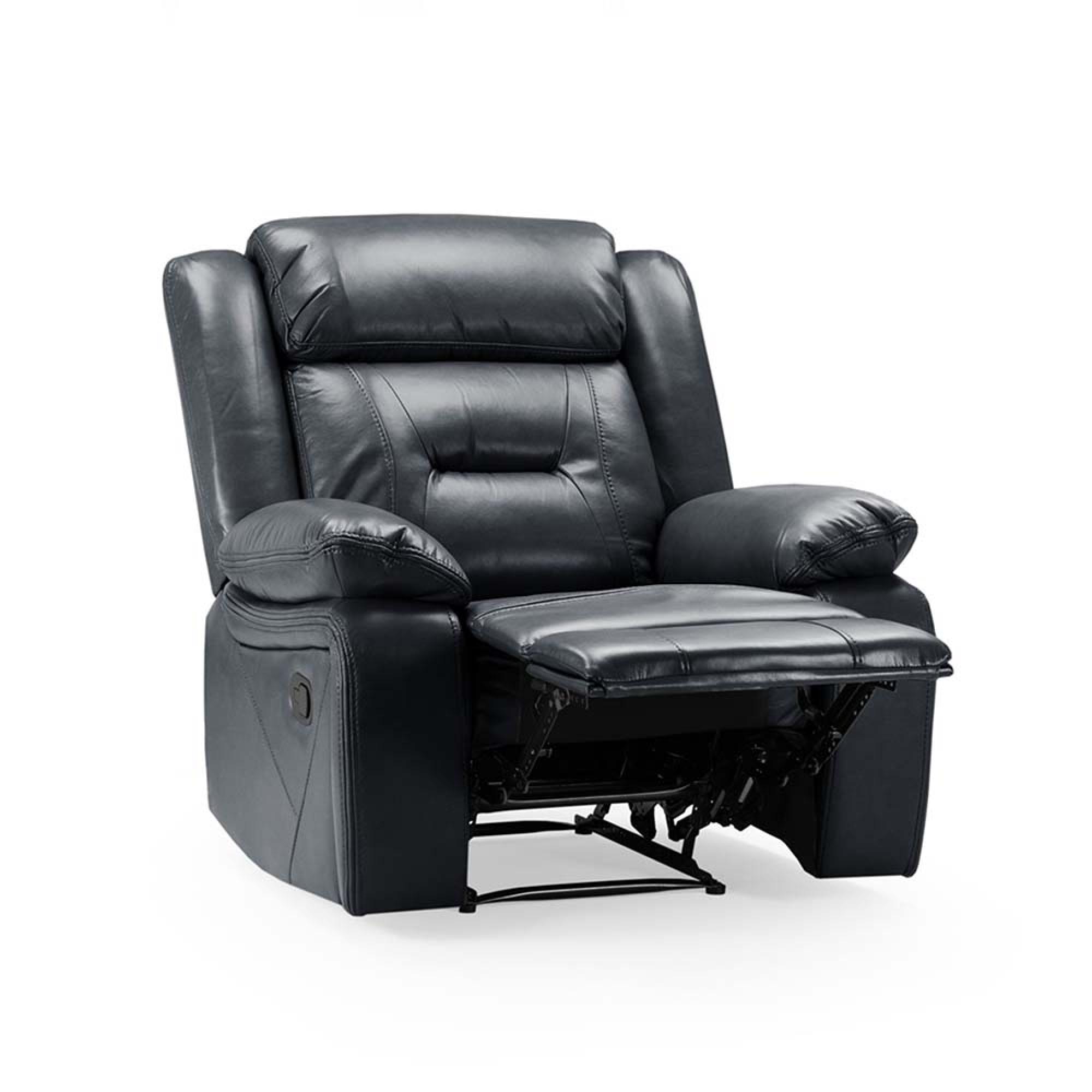Novie Armchair - Black Faux Leather