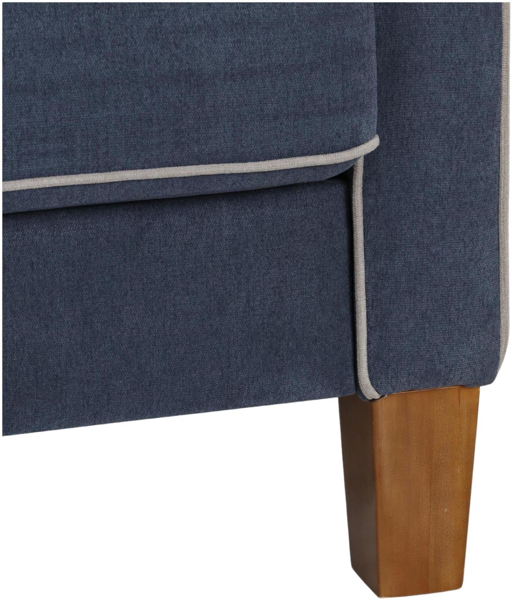 Novogratz Bowen Sectional Sofa - Blue Chenille Fabric - DA036SEC-BLUK