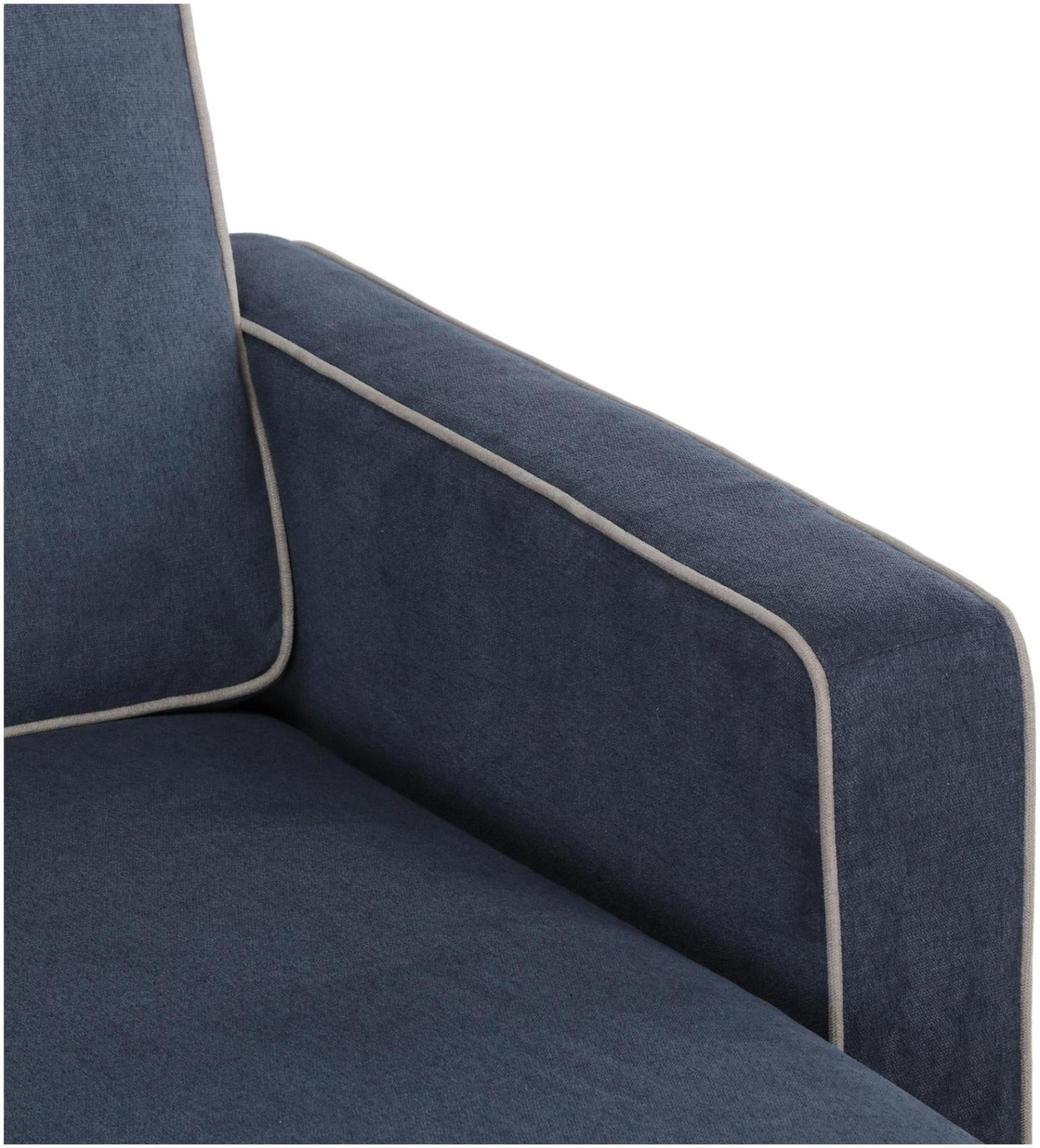 Novogratz Bowen Sectional Sofa - Blue Chenille Fabric - DA036SEC-BLUK