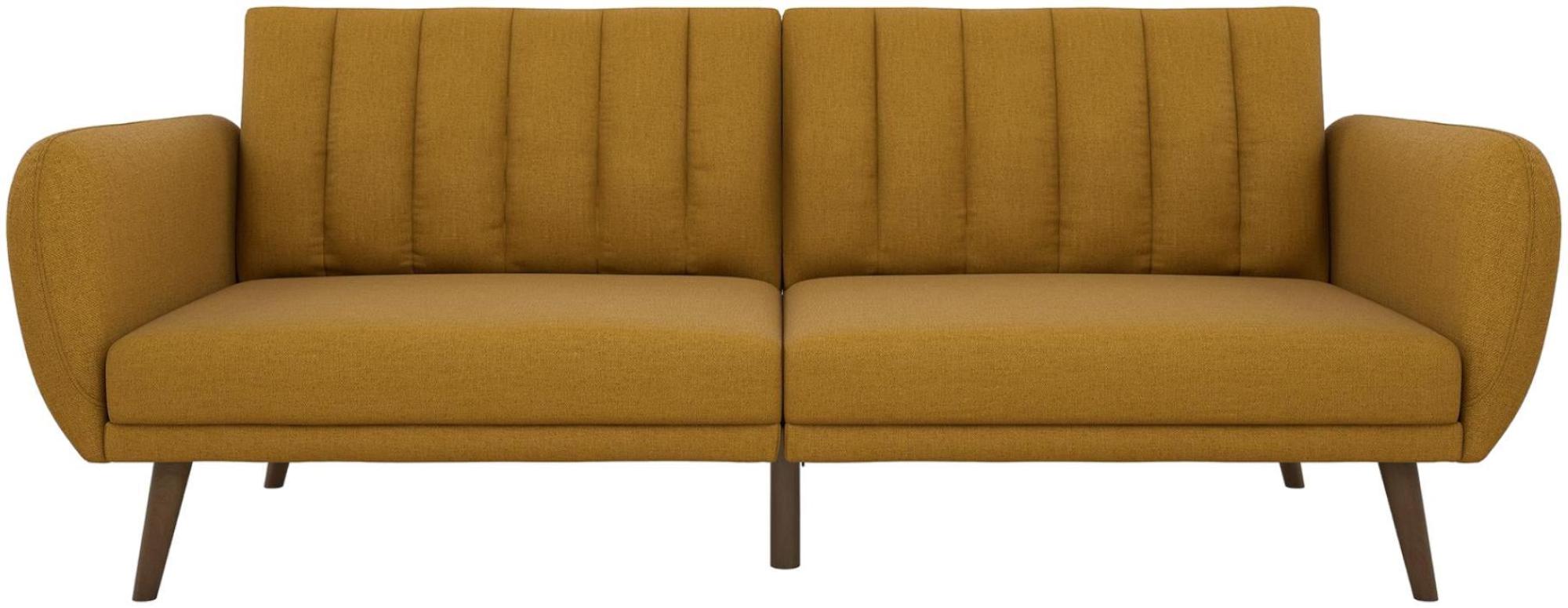 Novogratz Brittany Futon Sofa Bed - Mustard Linen - 2115929NUK