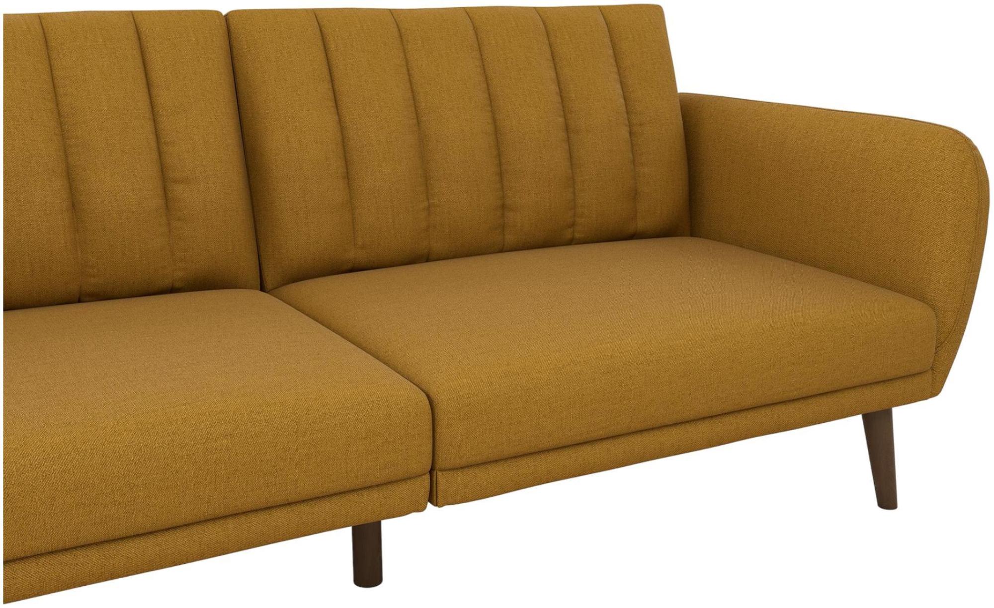 Novogratz Brittany Futon Sofa Bed - Mustard Linen - 2115929NUK