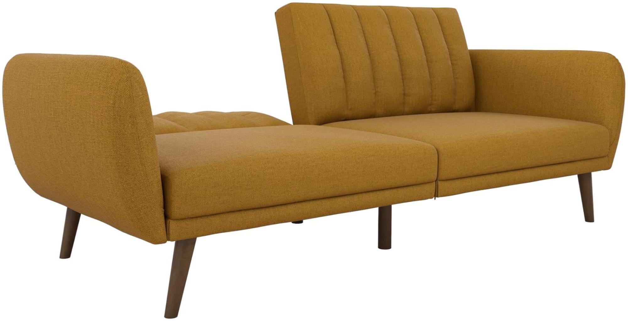 Novogratz Brittany Futon Sofa Bed - Mustard Linen - 2115929NUK