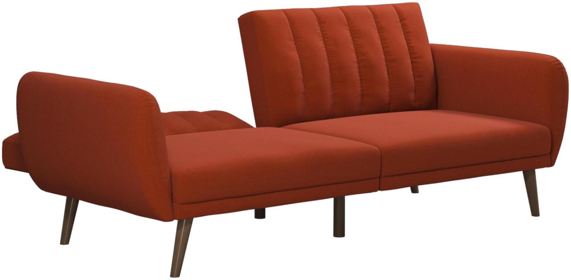 Novogratz Brittany Futon Sofa Bed - Orange Linen - 2115529NUK