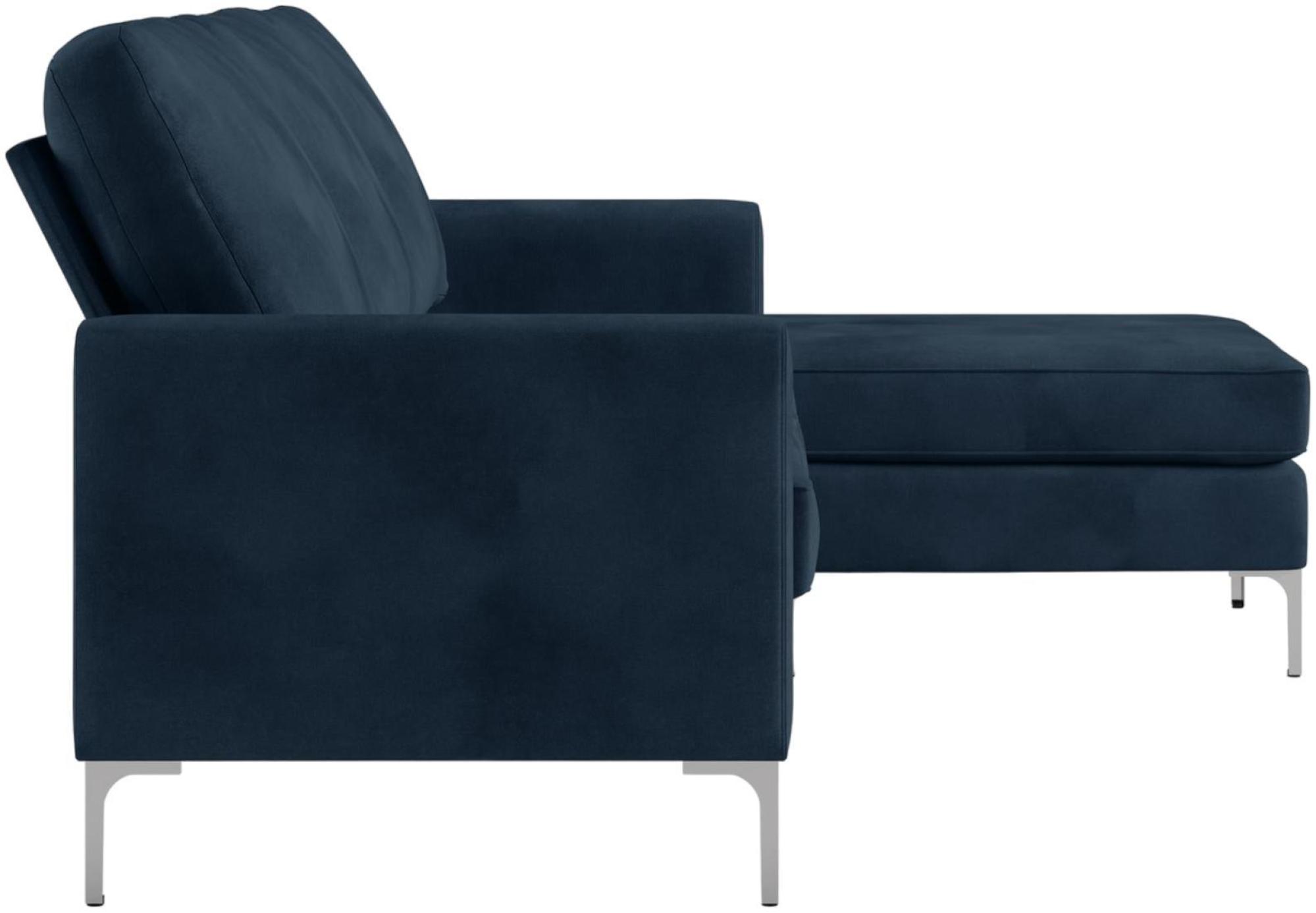 Novogratz Chapman Sectional Sofa - Blue Velvet - DA037SEC-BLUK