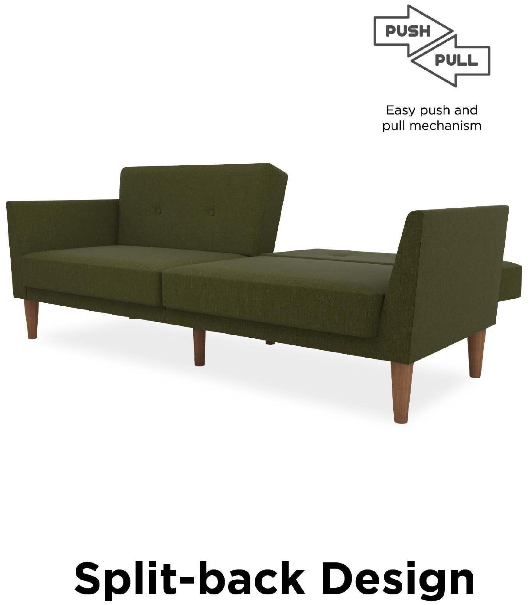 Novogratz Regal Futon Sofa Bed - Green Linen - 2180929NUK