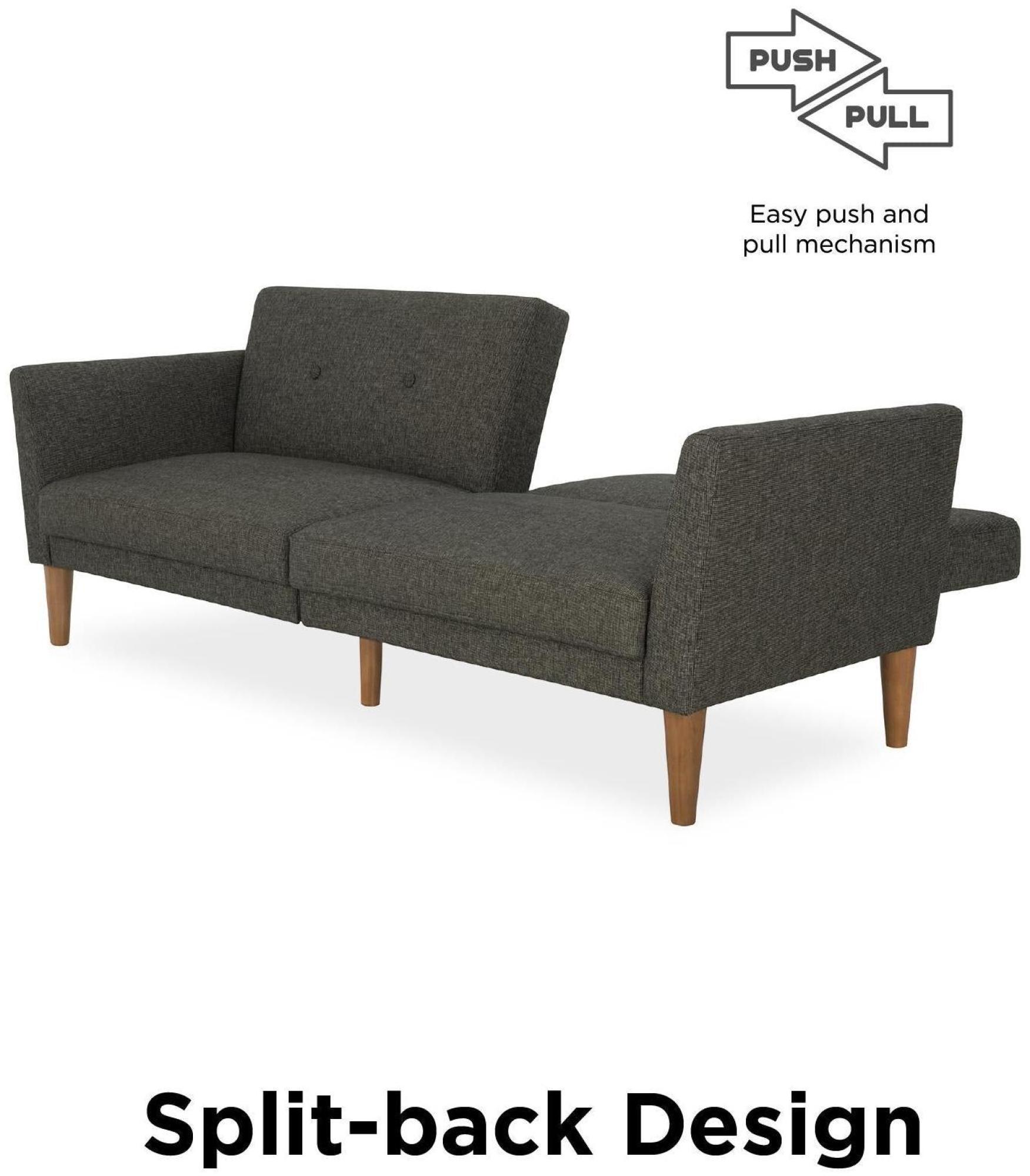 Novogratz Regal Futon Sofa Bed - Grey Linen - 2180429NUK