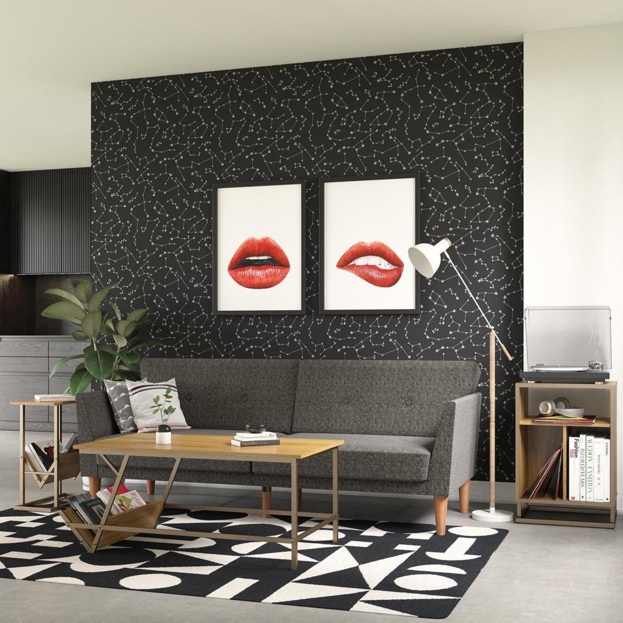 Novogratz Regal Futon Sofa Bed - Grey Linen - 2180429NUK