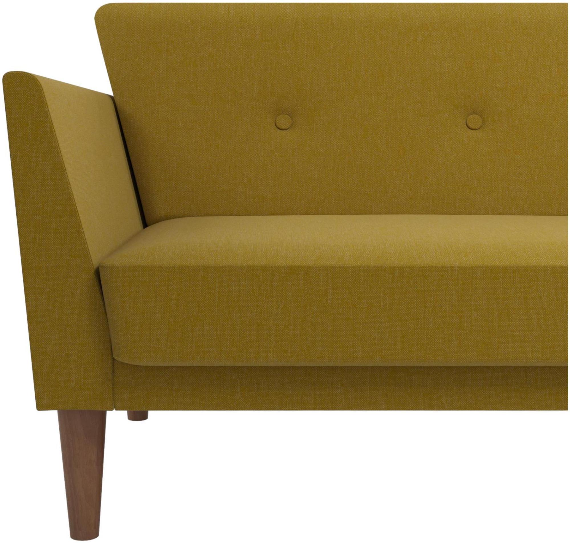 Novogratz Regal Futon Sofa Bed - Mustard Linen - 2180329NUK