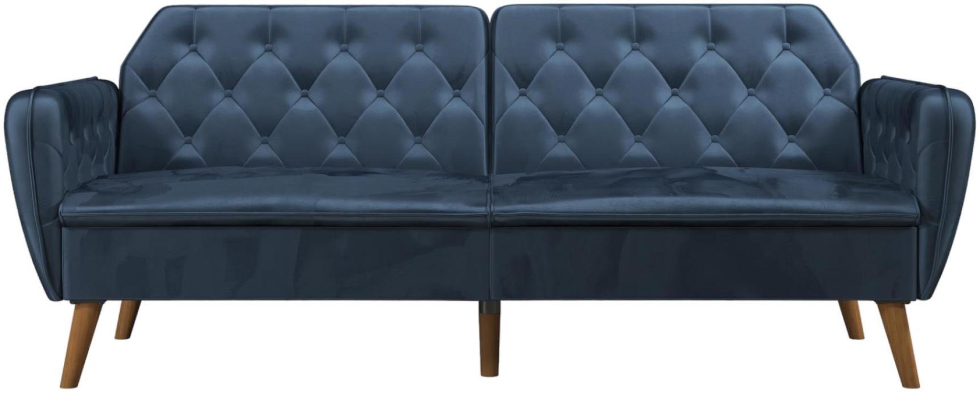Novogratz Tallulah Futon Sofa Bed - Blue Velvet - 2144679NUK
