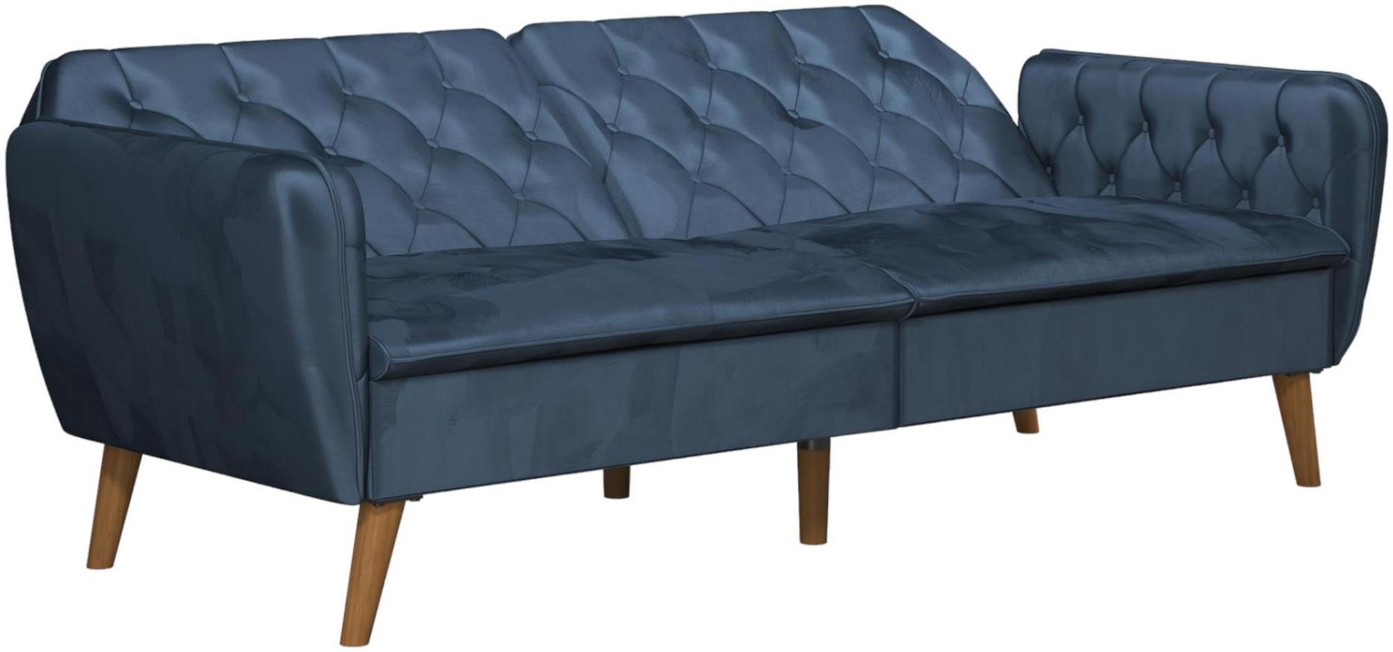 Novogratz Tallulah Futon Sofa Bed - Blue Velvet - 2144679NUK