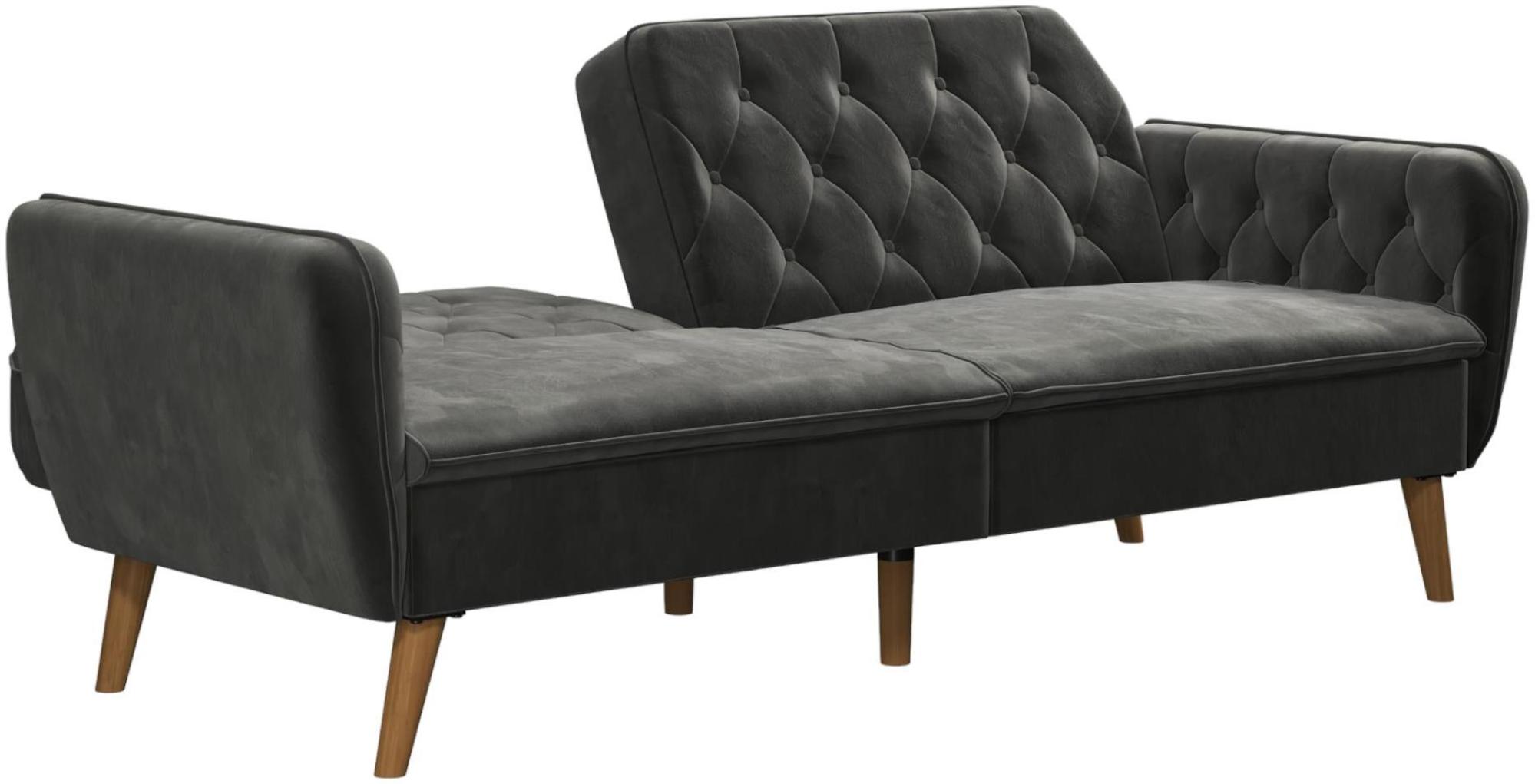 Novogratz Tallulah Futon Sofa Bed - Grey Velvet - 2144479NUK