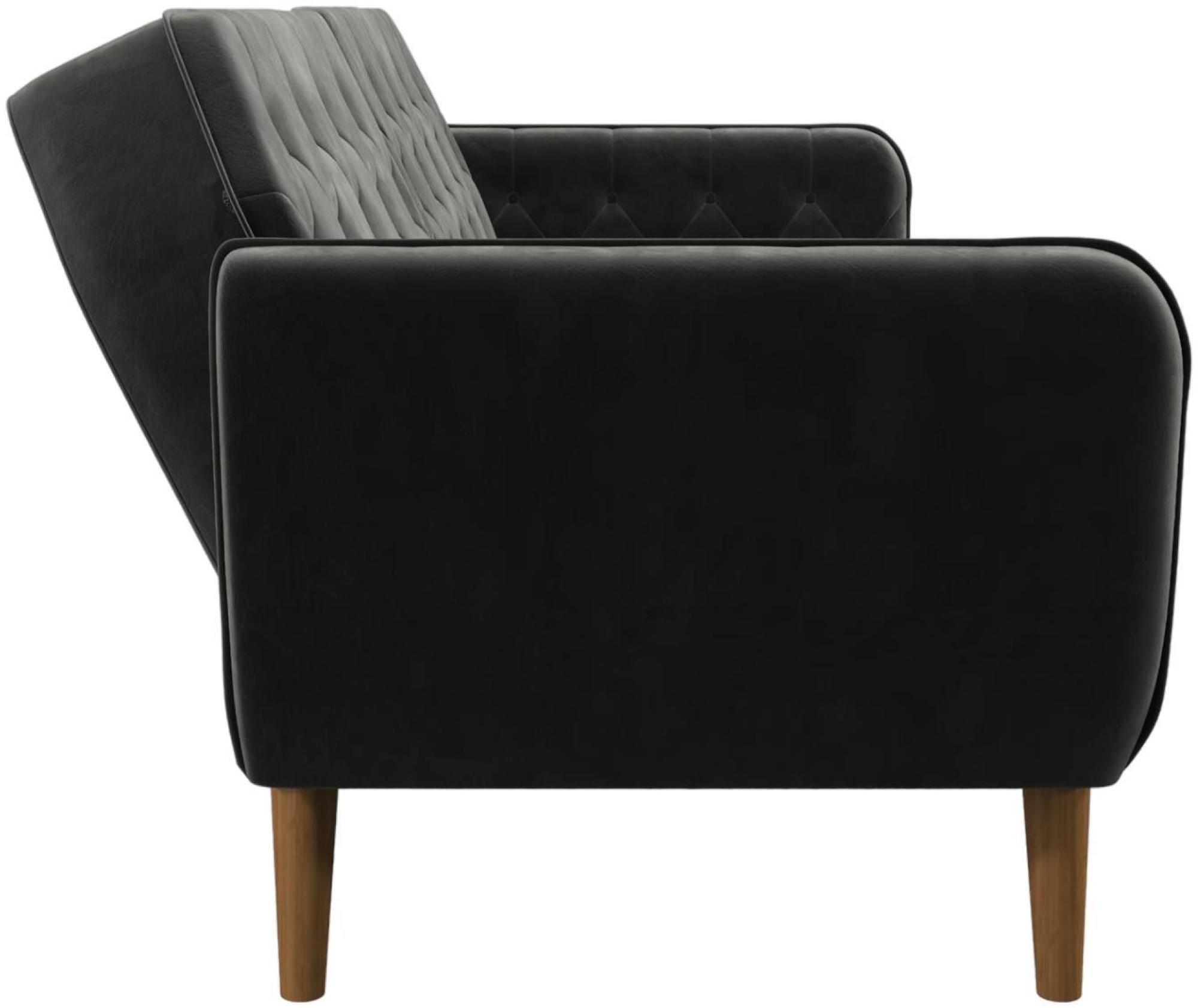 Novogratz Tallulah Futon Sofa Bed - Grey Velvet - 2144479NUK