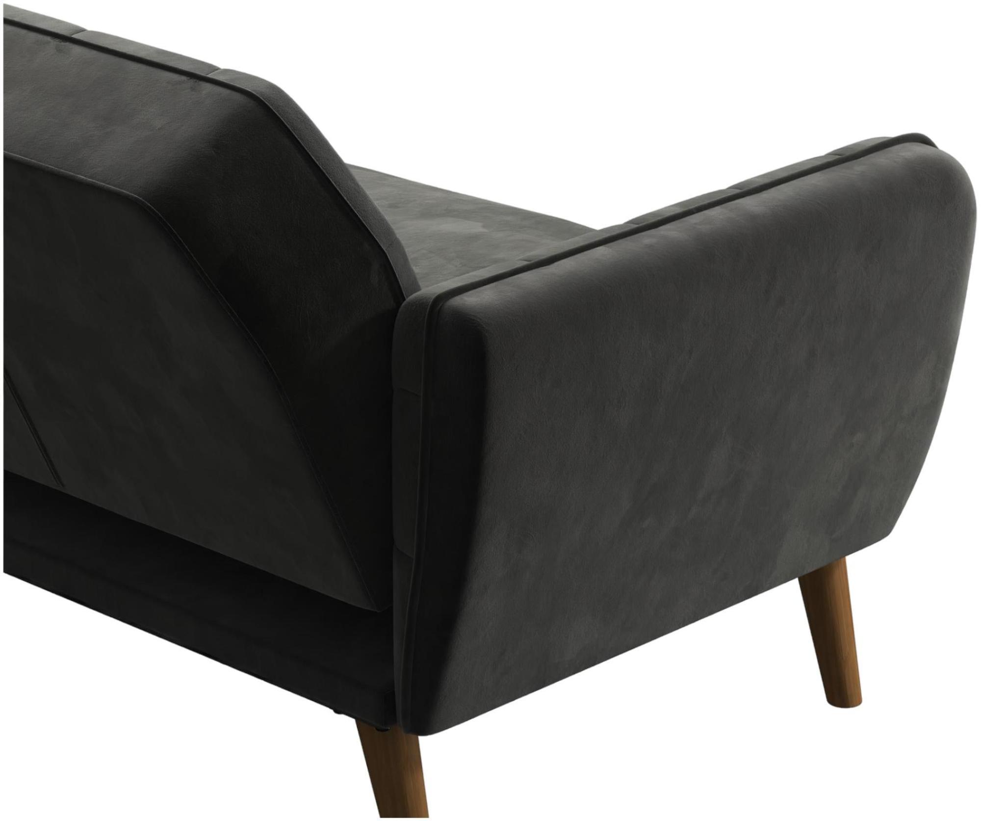 Novogratz Tallulah Futon Sofa Bed - Grey Velvet - 2144479NUK