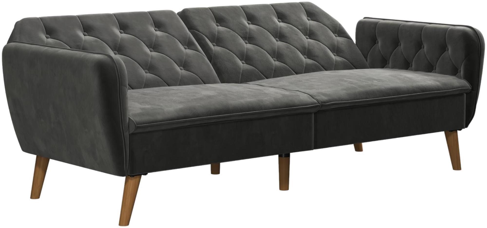 Novogratz Tallulah Futon Sofa Bed - Grey Velvet - 2144479NUK