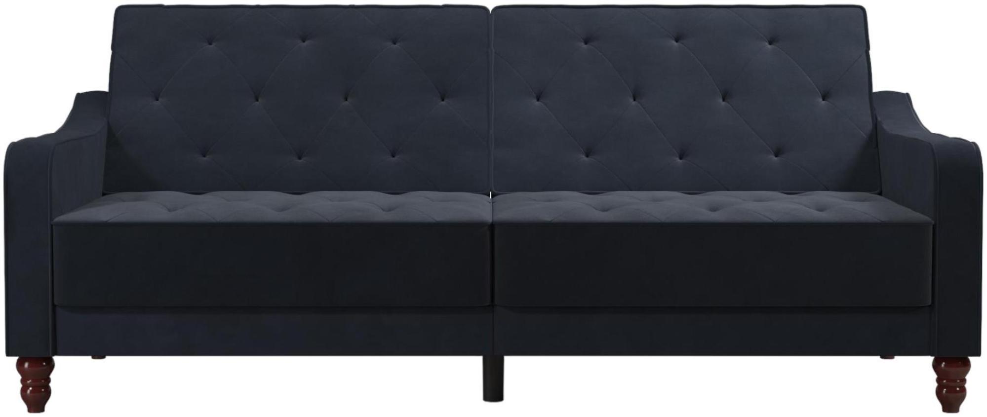 Novogratz Vintage Tufted Futon Sofa Bed - Blue Velvet - 2238679NUK