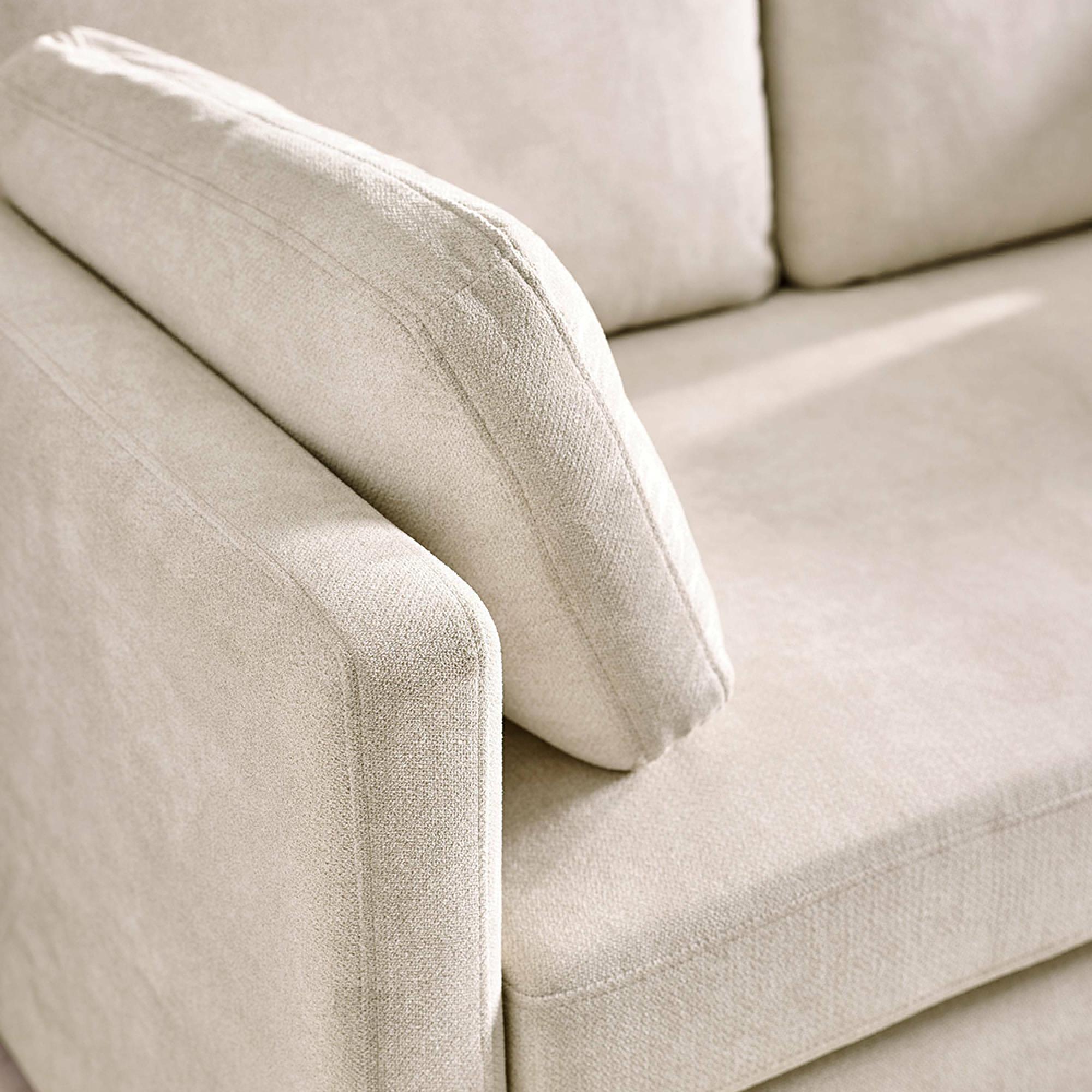Ottilie Beige Fabric Sofa - 2 Seater