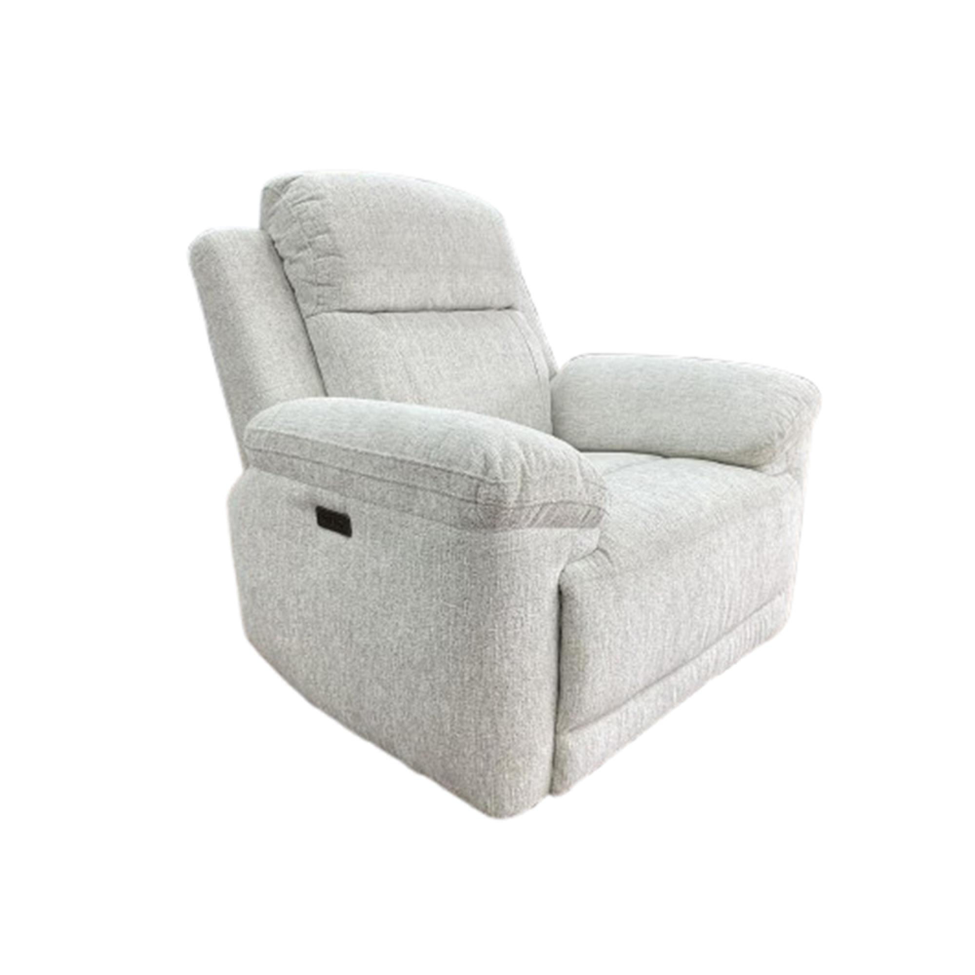 Owen Electric Recliner Armchair - Cream Fabric
