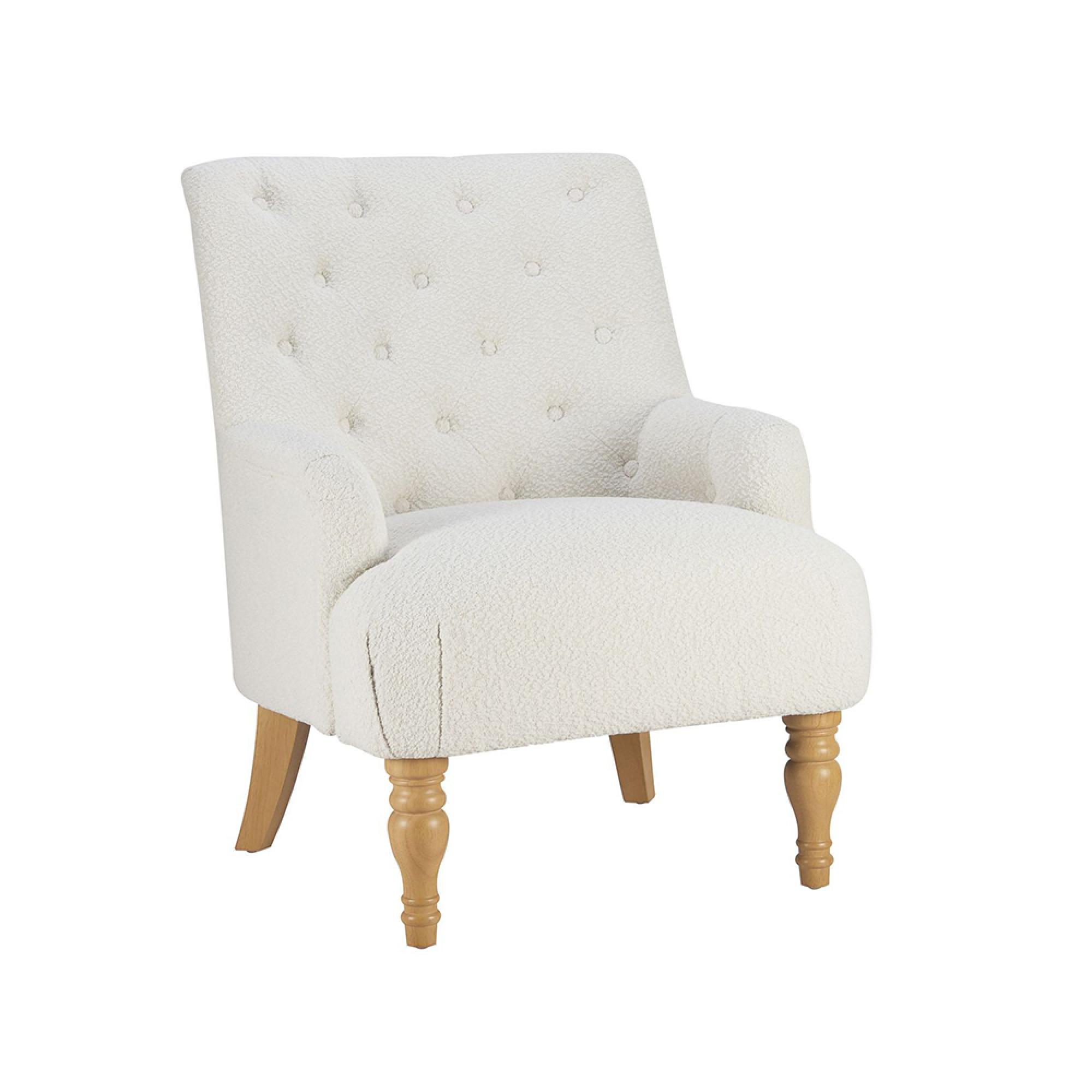 Padstow Highback Armchair - White Fabric