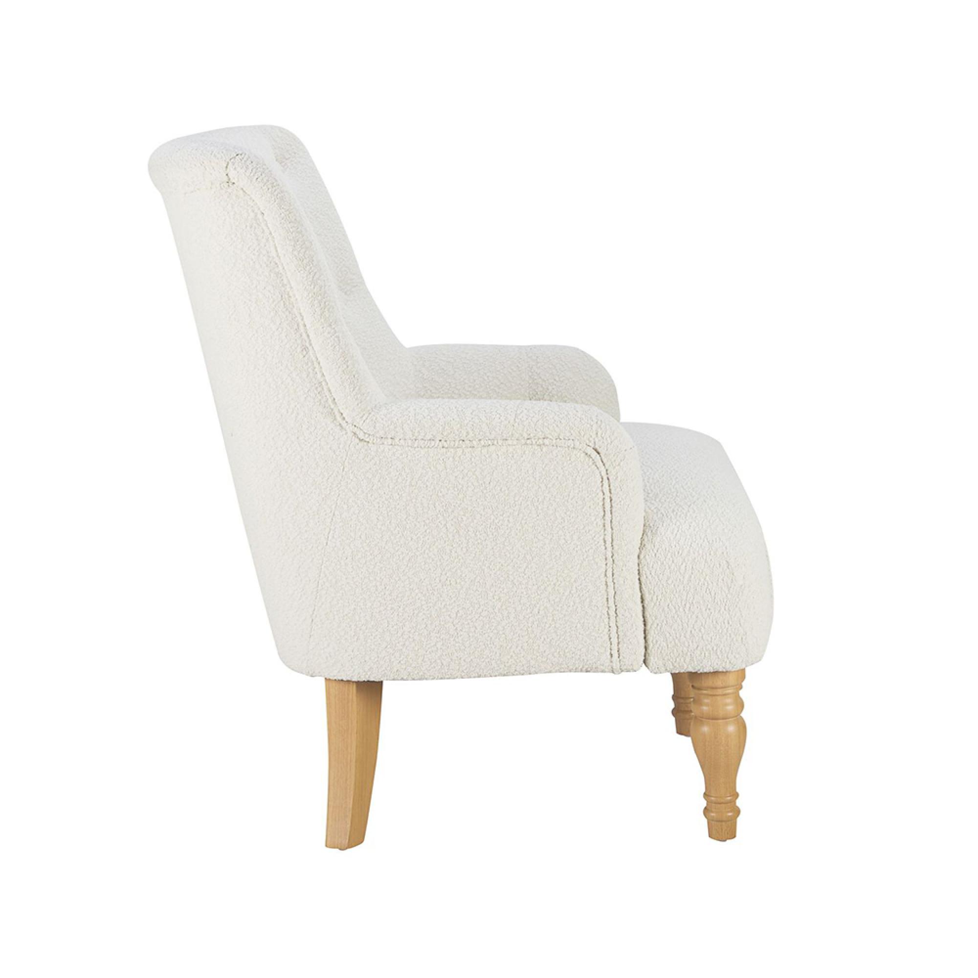 Padstow Highback Armchair - White Fabric