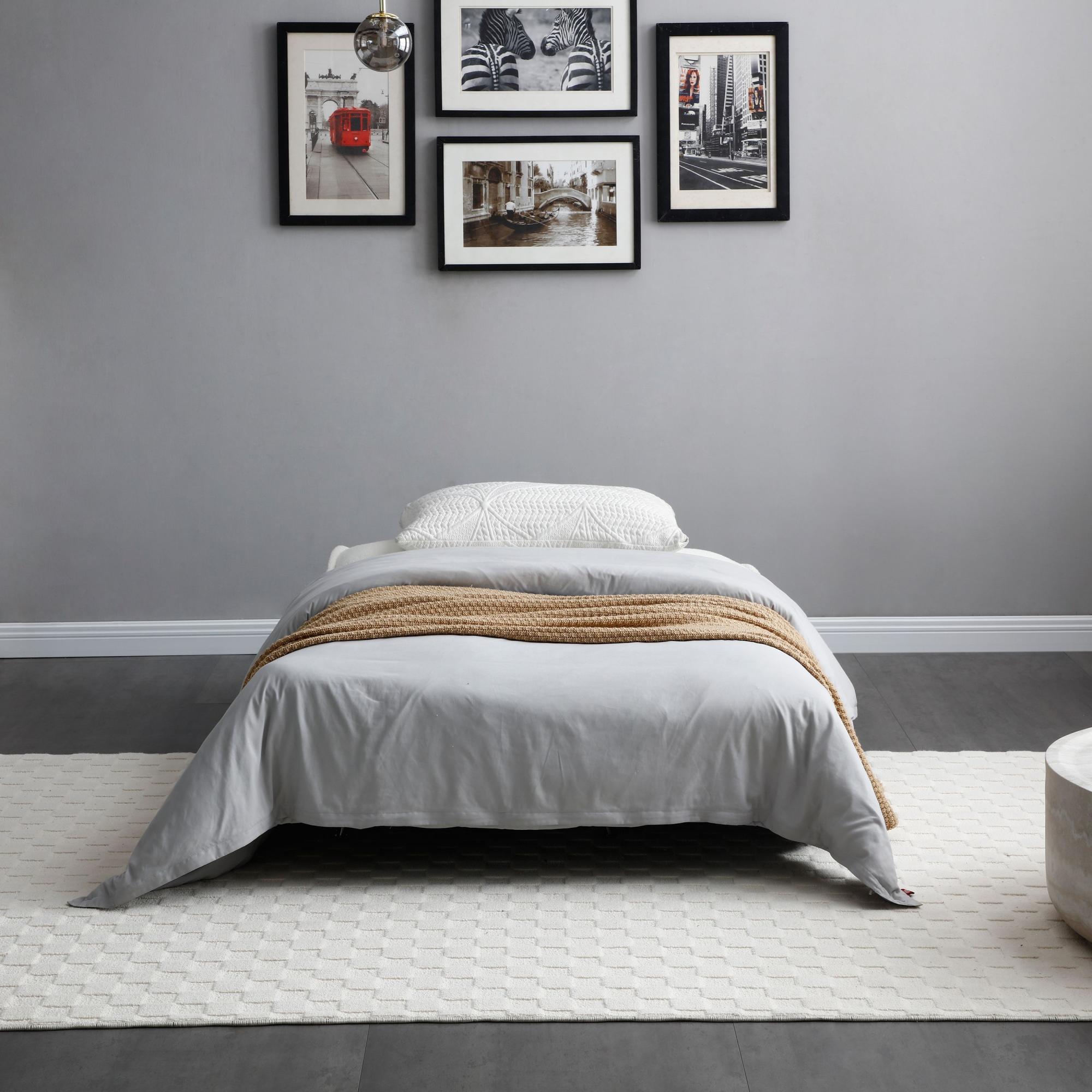 Regis Cream Fabric Click Clack Sofa Bed - 3 Seater