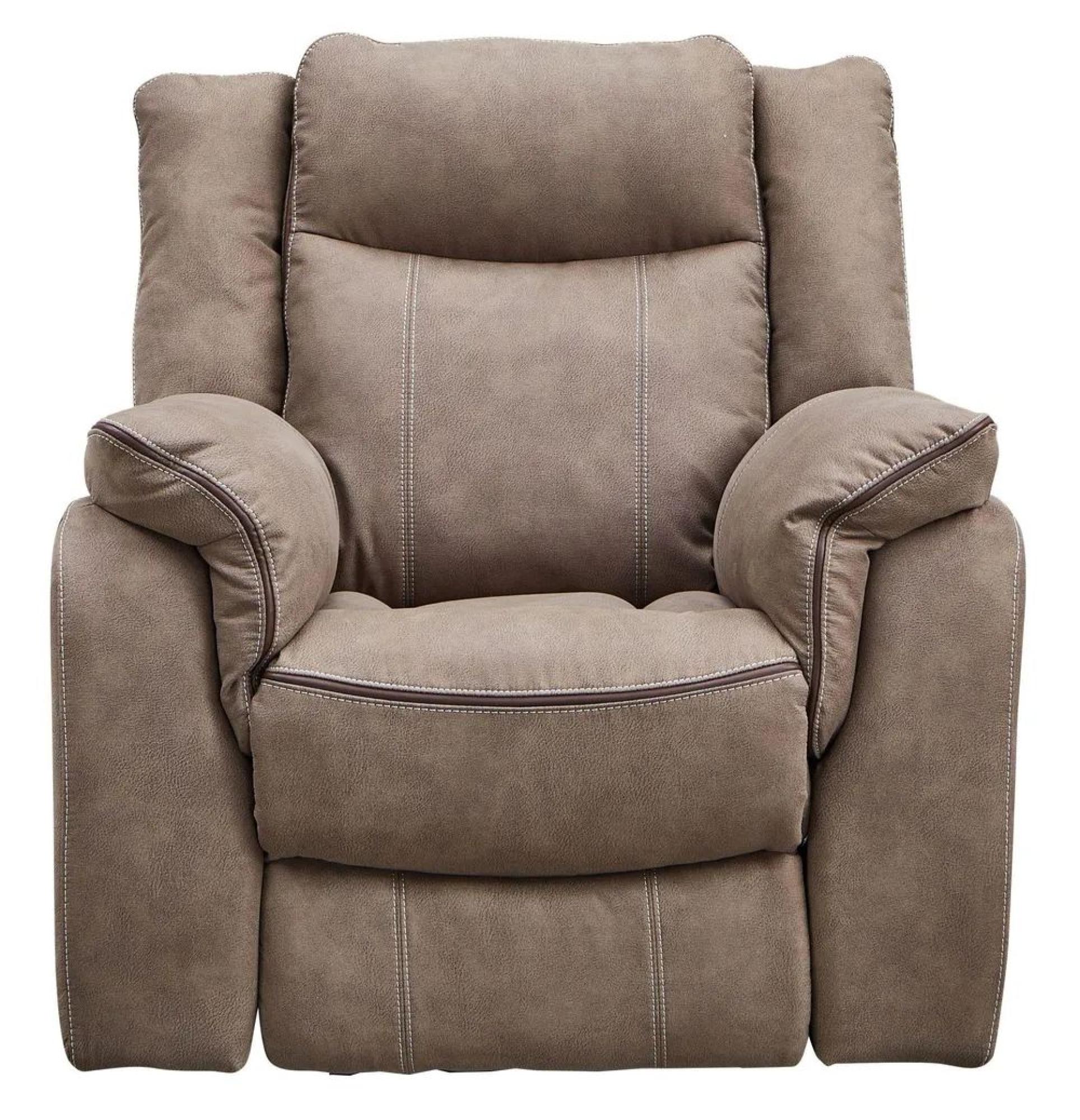 Seville Recliner Armchair - Brown Fabric