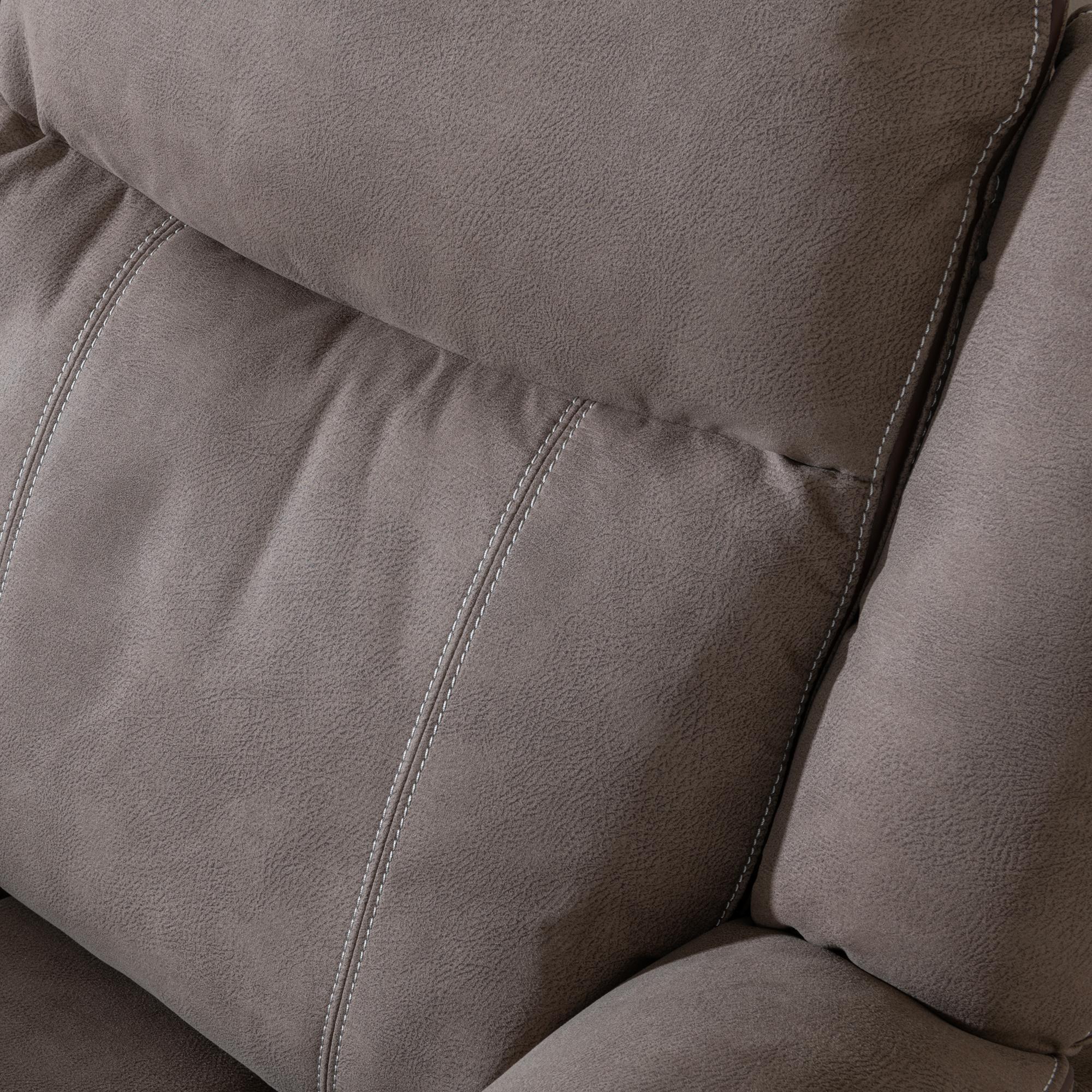 Seville Recliner Corner Sofa - Brown Fabric