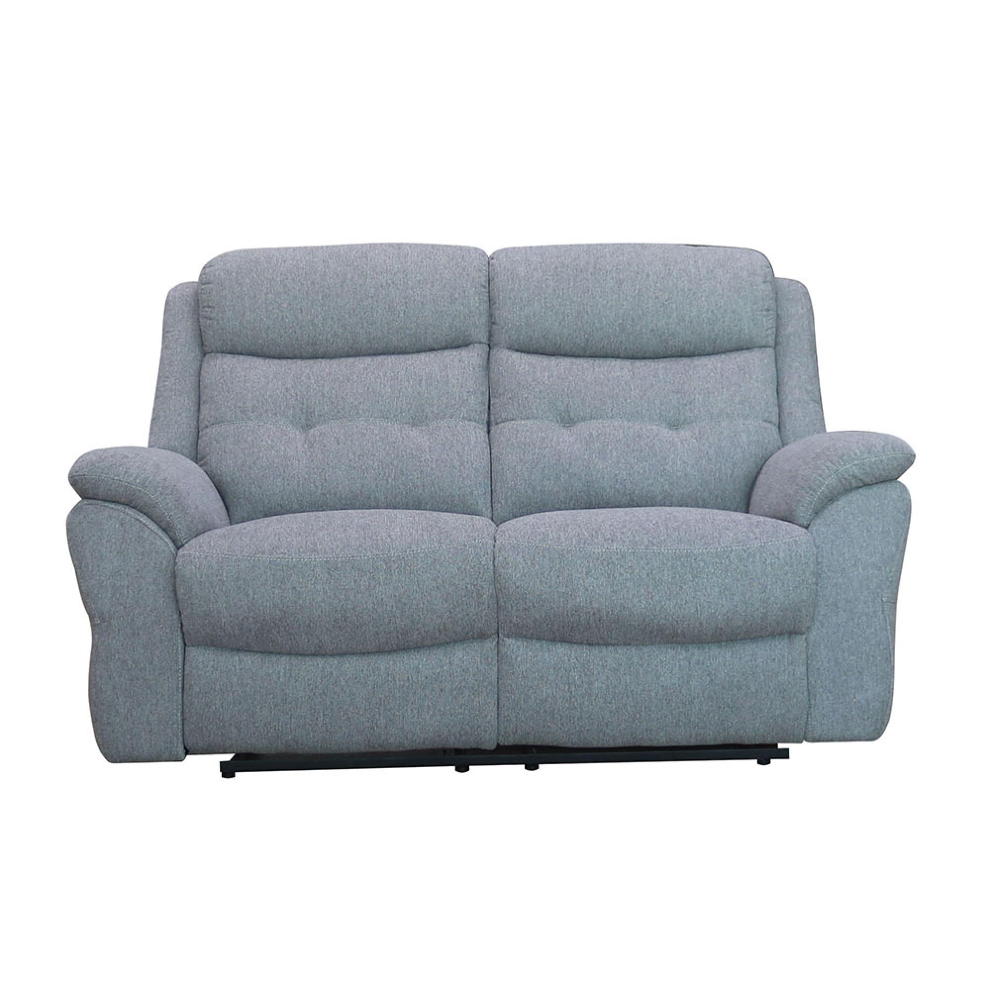 Shelby Recliner Sofa - 2 Seater - Grey Fabric