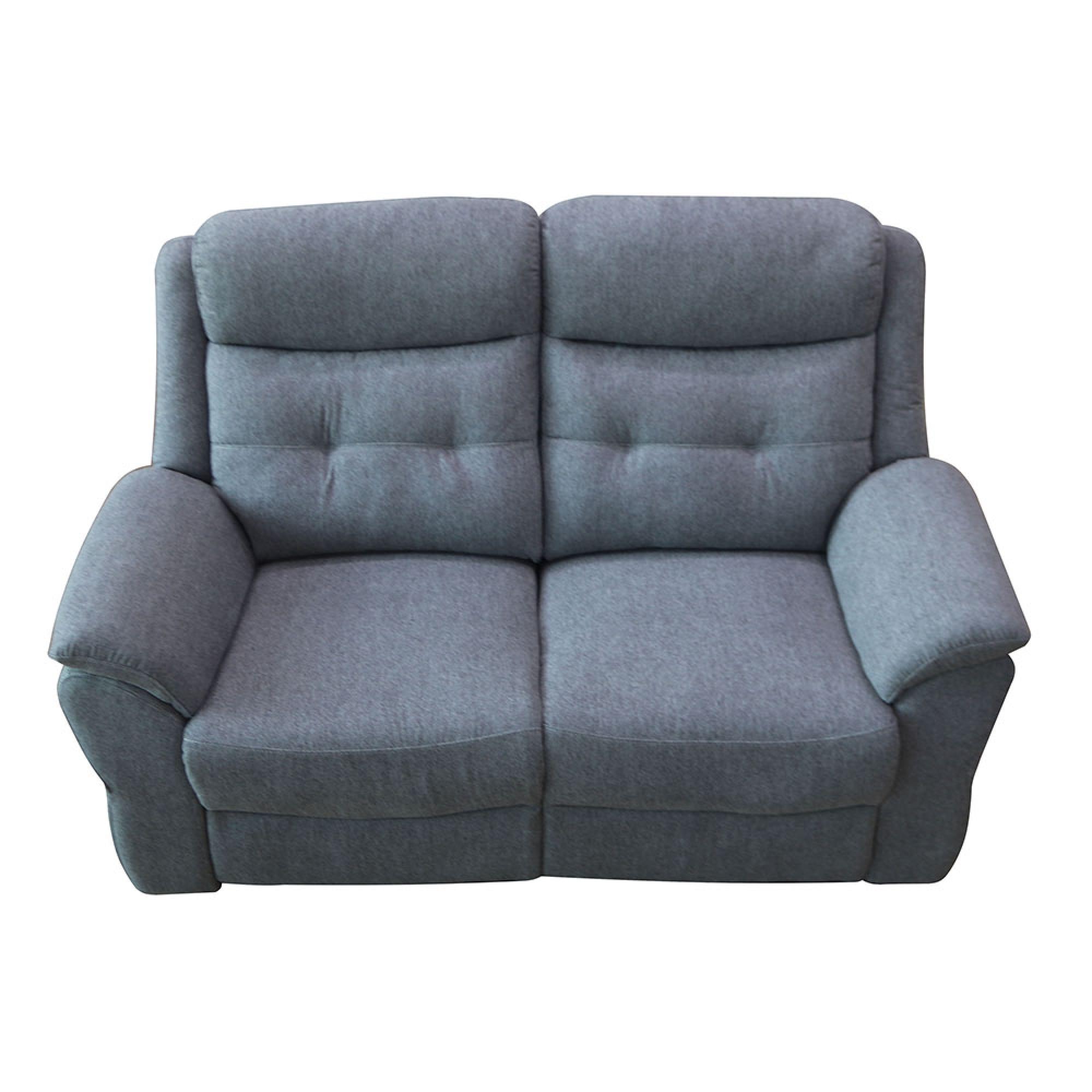 Shelby Recliner Sofa - 2 Seater - Grey Fabric